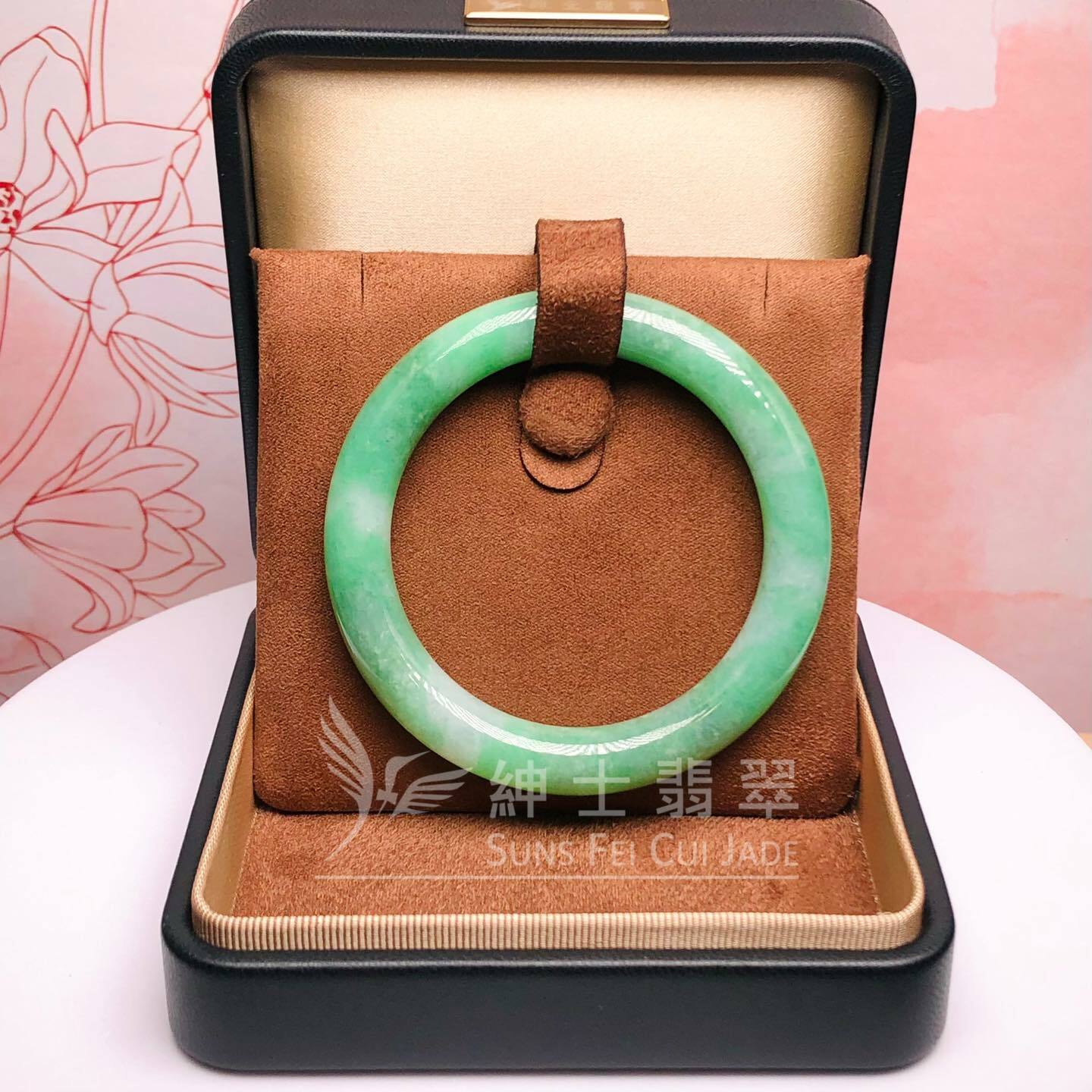 滿綠翡翠圓鐲51.8mm