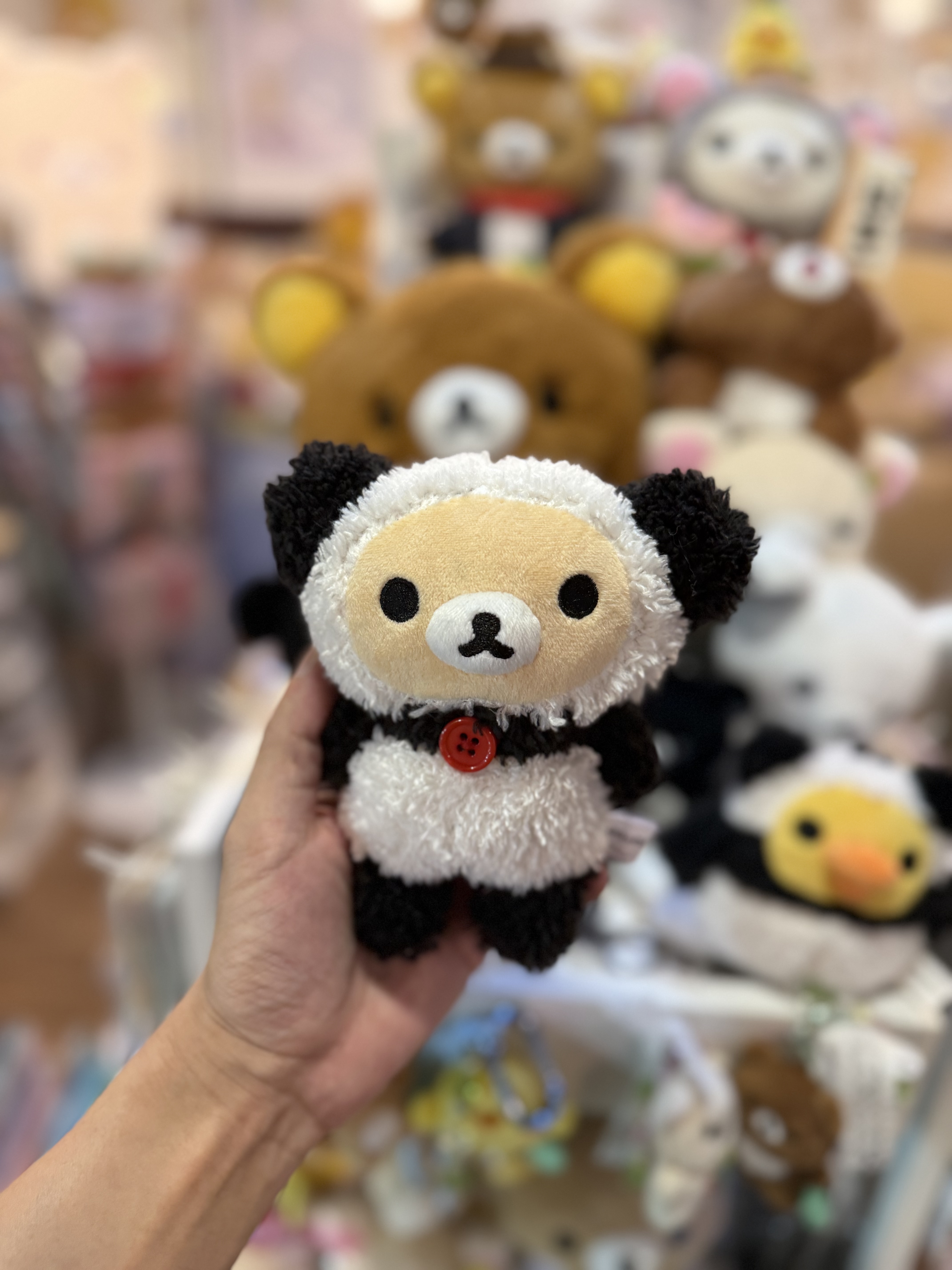 《現貨》全新日本限定Rilakkuma 熊貓造型公仔型小物袋