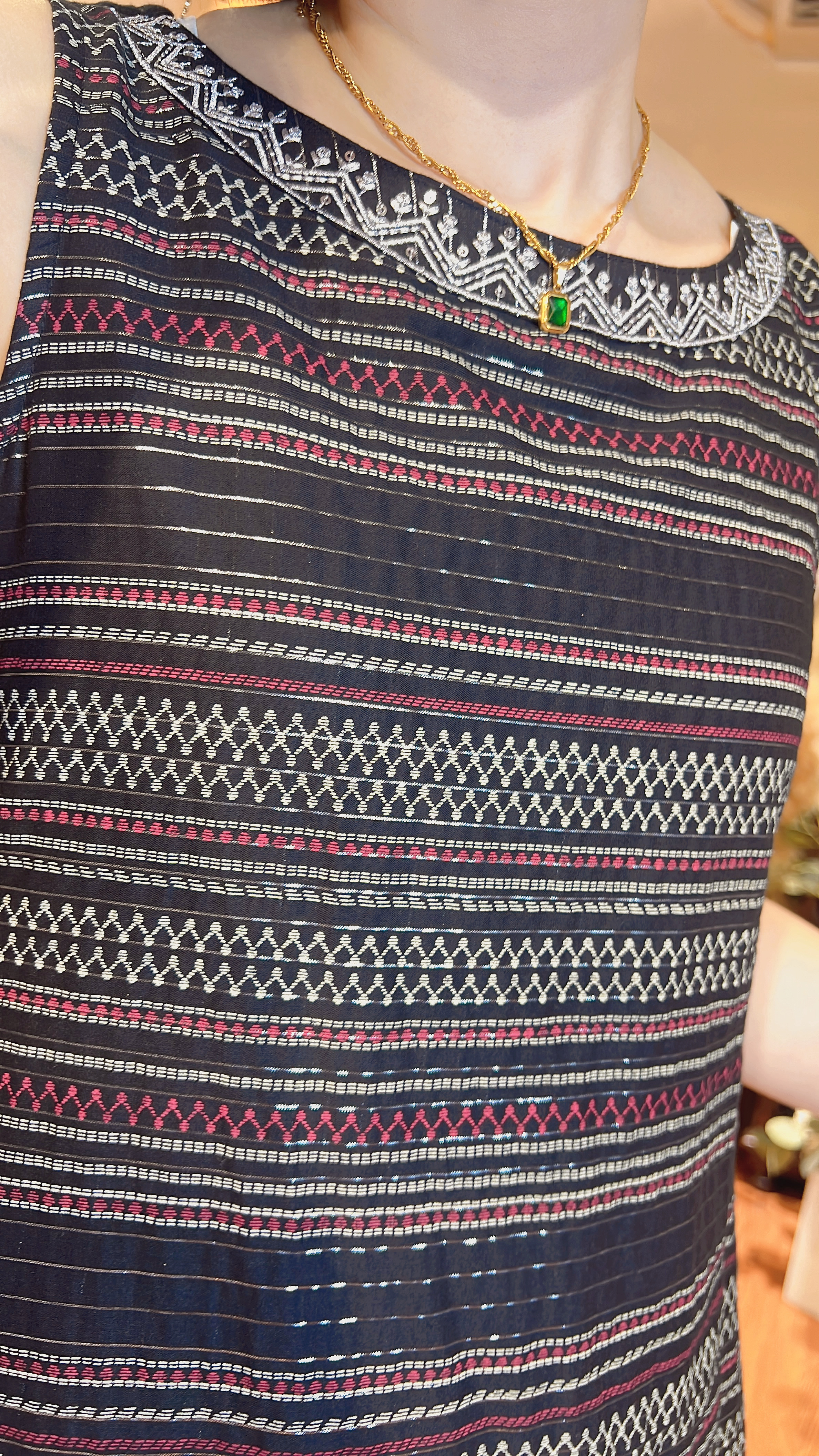 2030 Fake 2 Piece 2 pattern Mix sleeveless OP