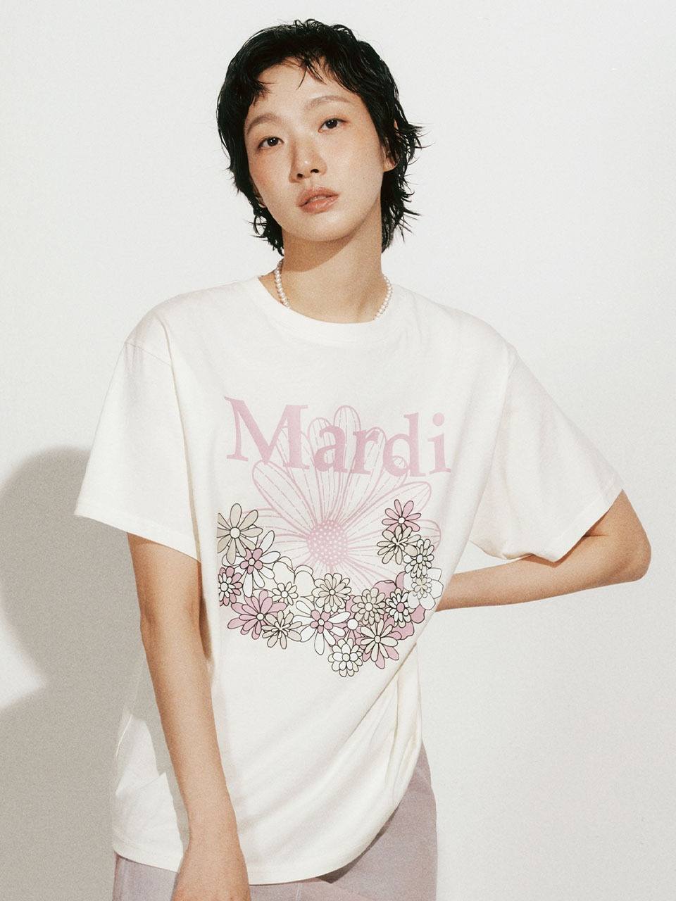 MD64 MARDI: Tshirt Flowermardi Jardin