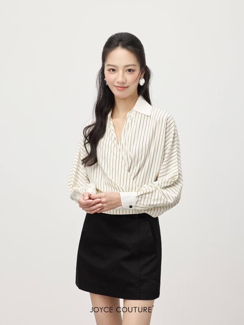 V领设计衬衫上衣 T0751