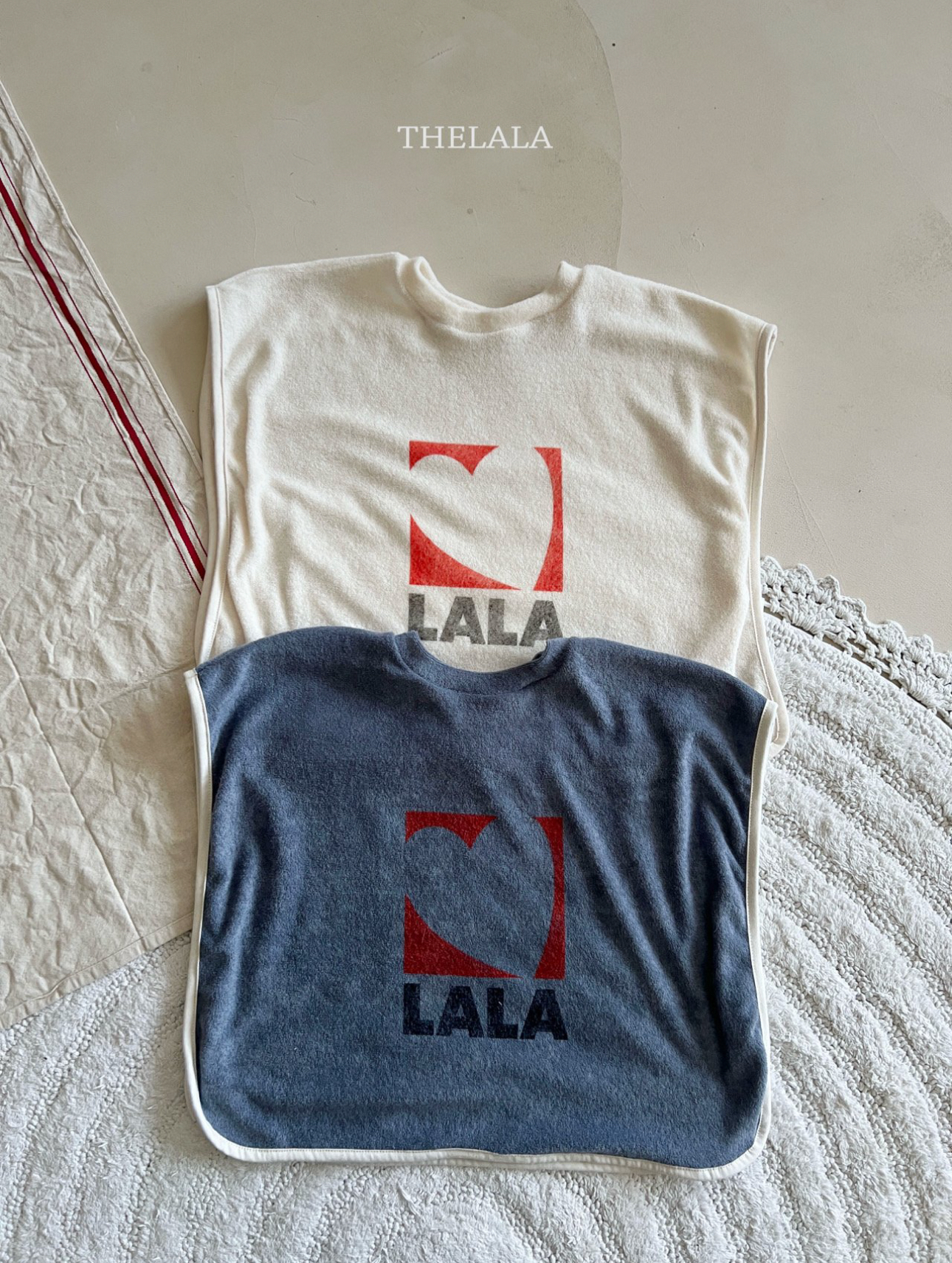 🌸預訂 韓國直送🌸🇰🇷THELALA兩色愛心標誌印花寬鬆背心