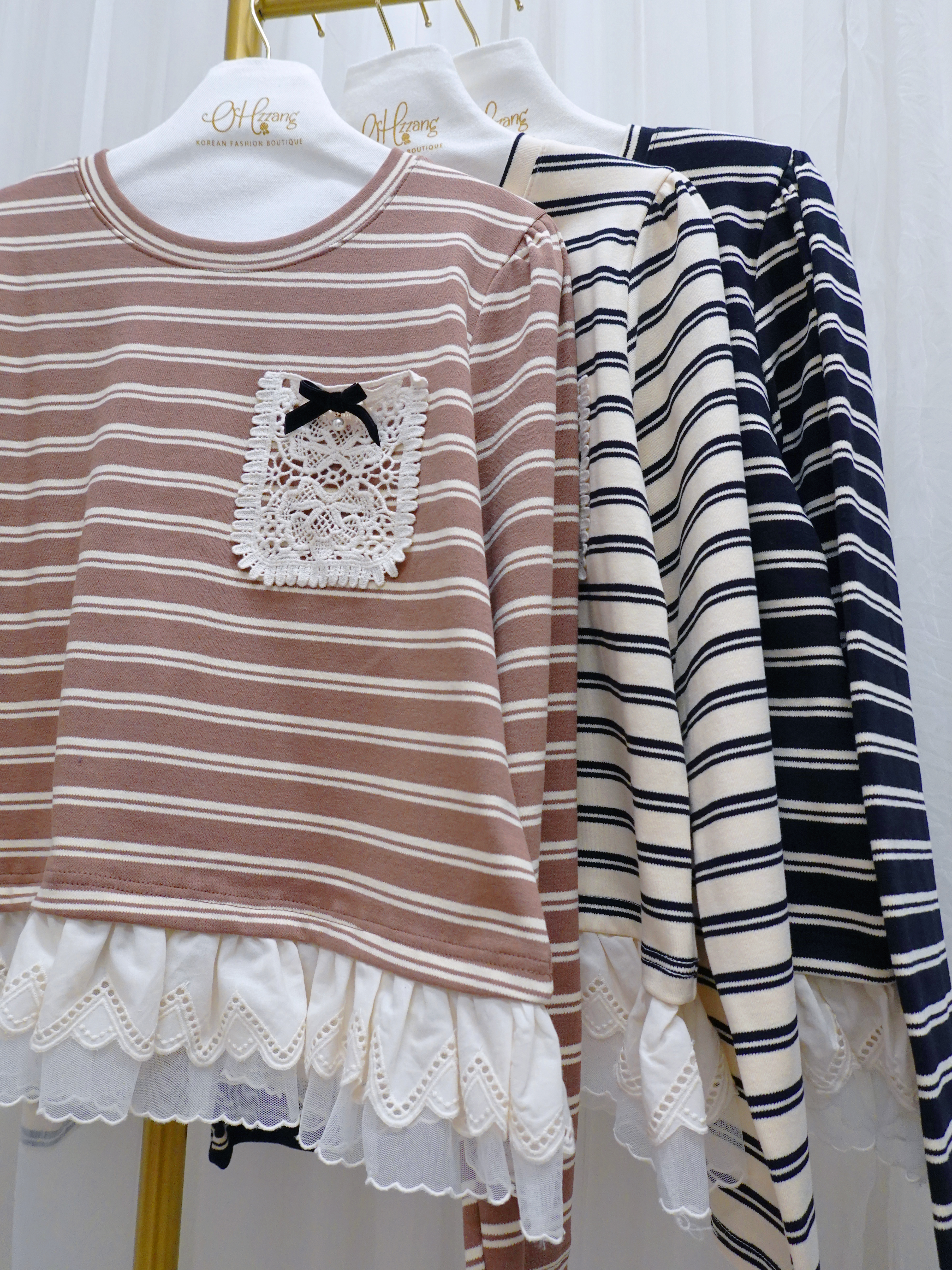 TOP26_09 LACE擺橫間TOP (3色)