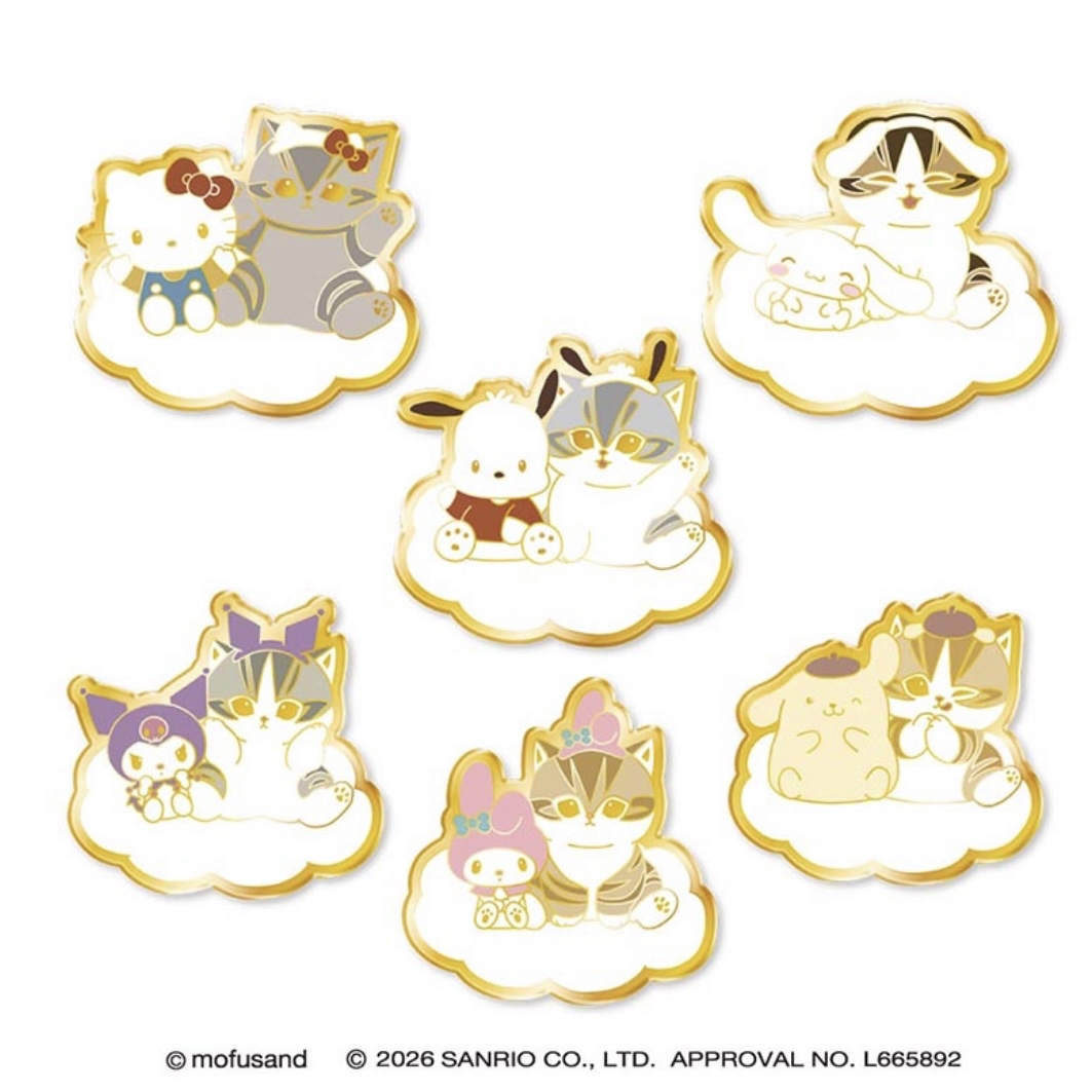 Mofusand 鯊魚貓 襟章｜預訂