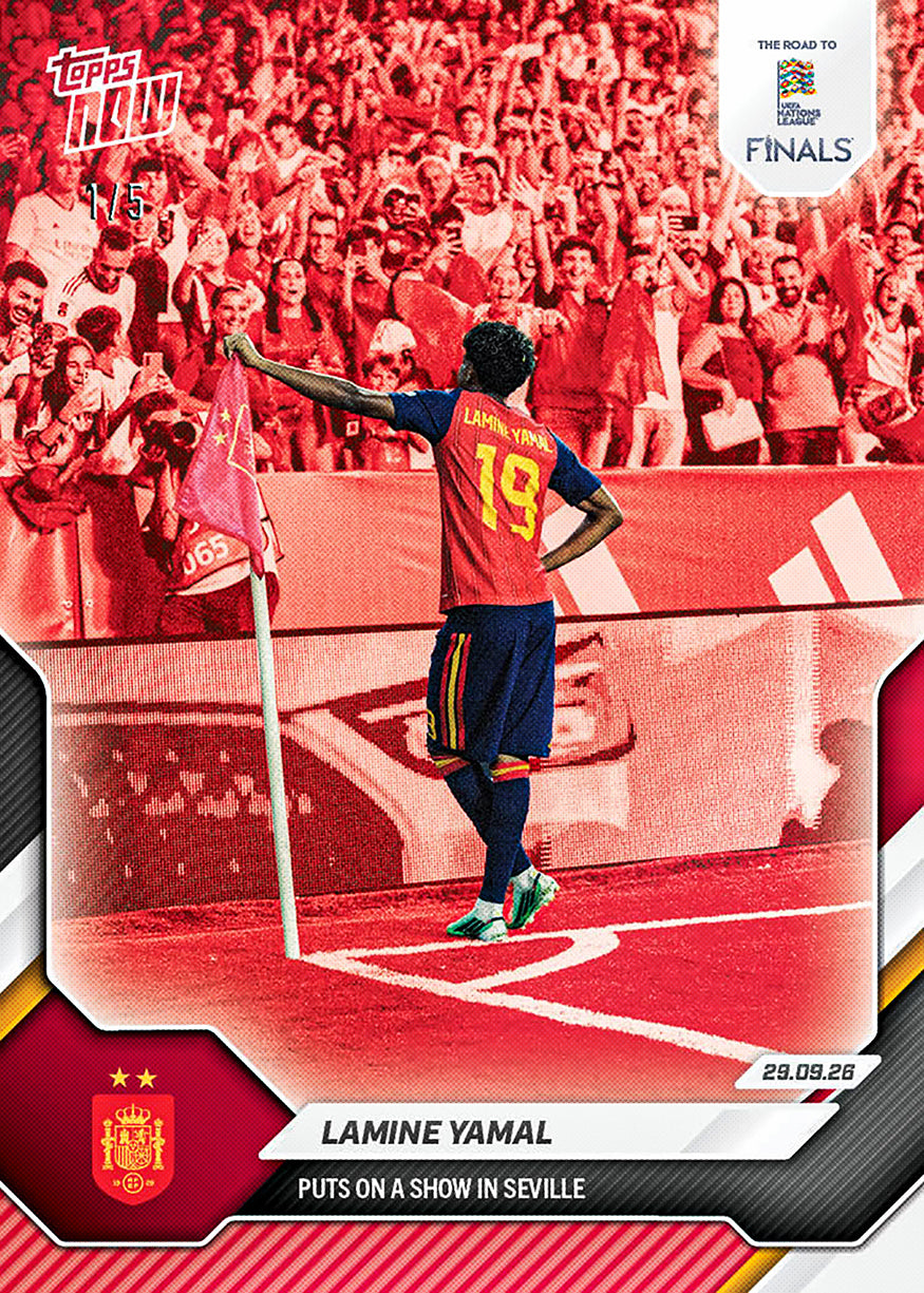 Lamine Yamal - 2026-27 UEFA Nations League Topps NOW® #5 西班牙雙響一助紀念卡【團購】