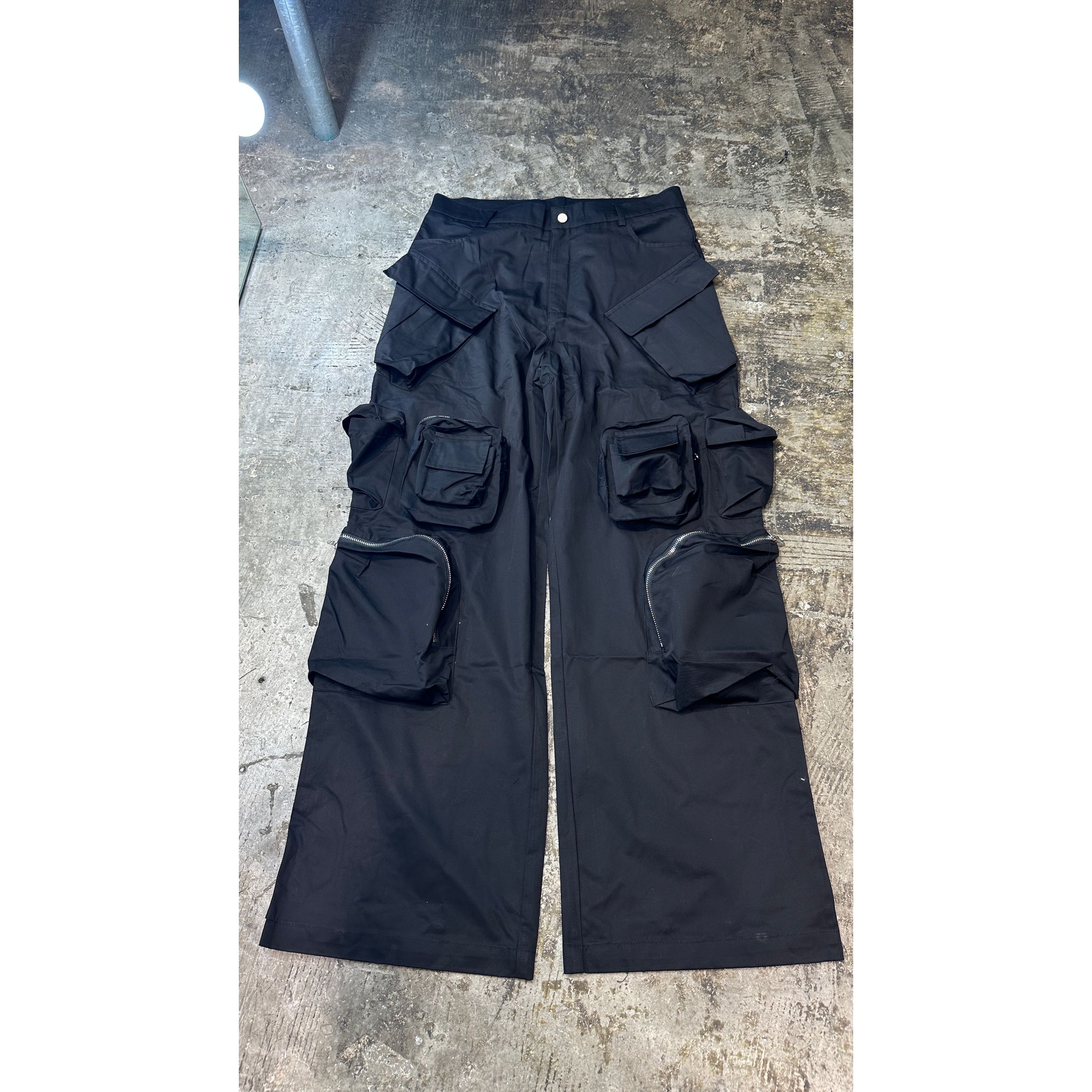 Black Nylon Full Pocket Pants | PROJECT / T