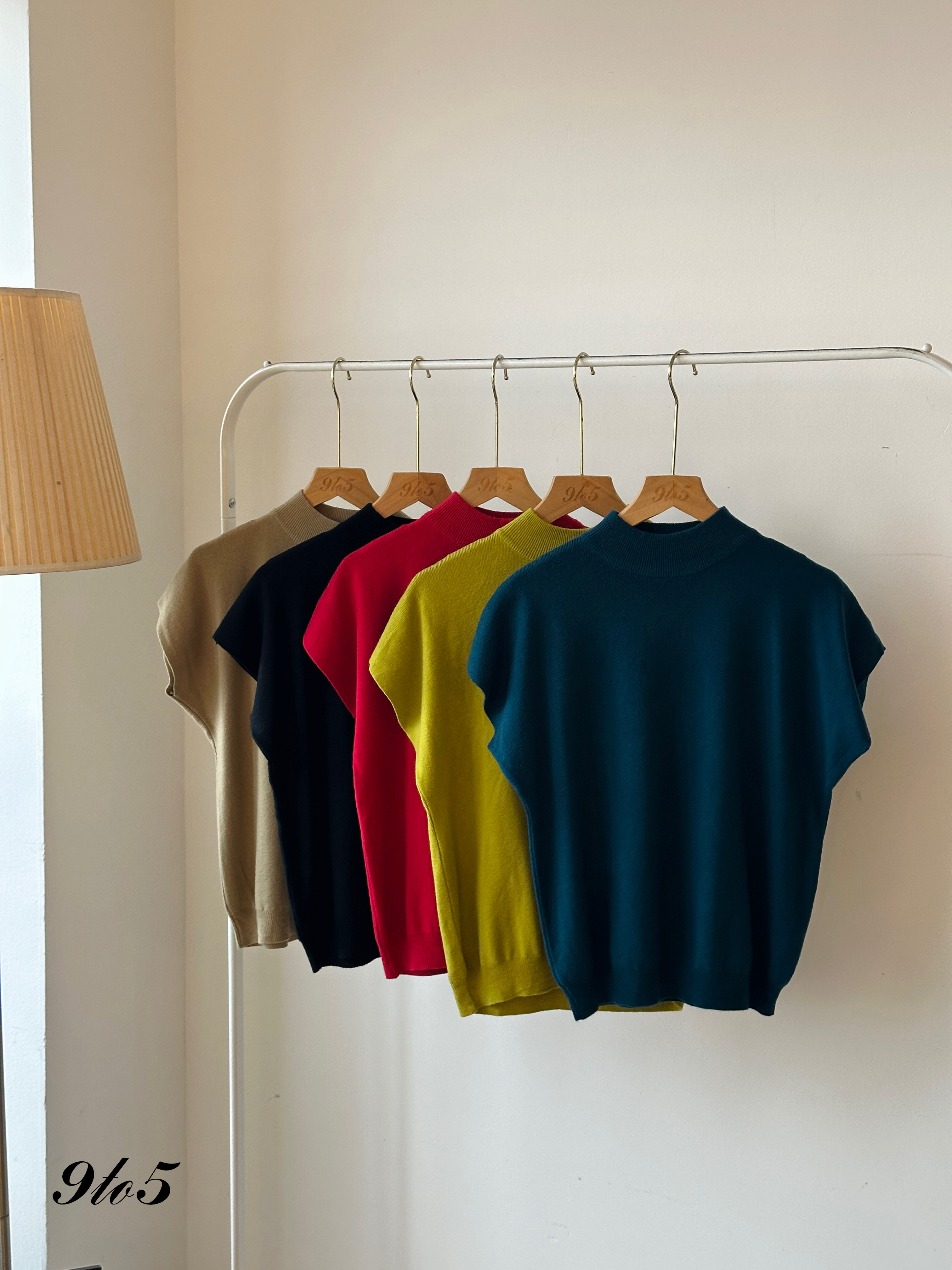 T3928 Cape Sleeve Knit Top - 5 Colors