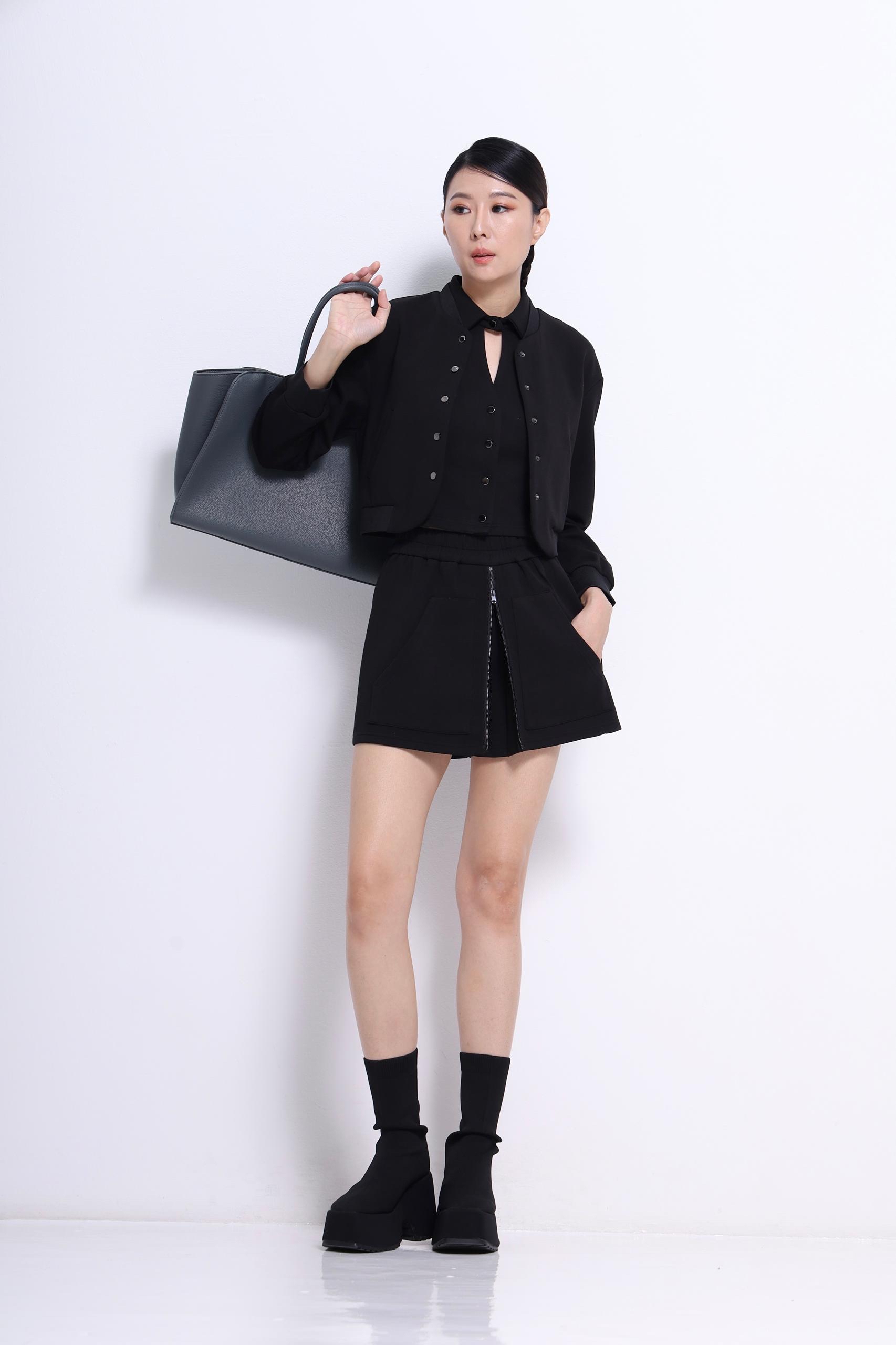 CP1634 Luxe Zip Front Tailored Skort 