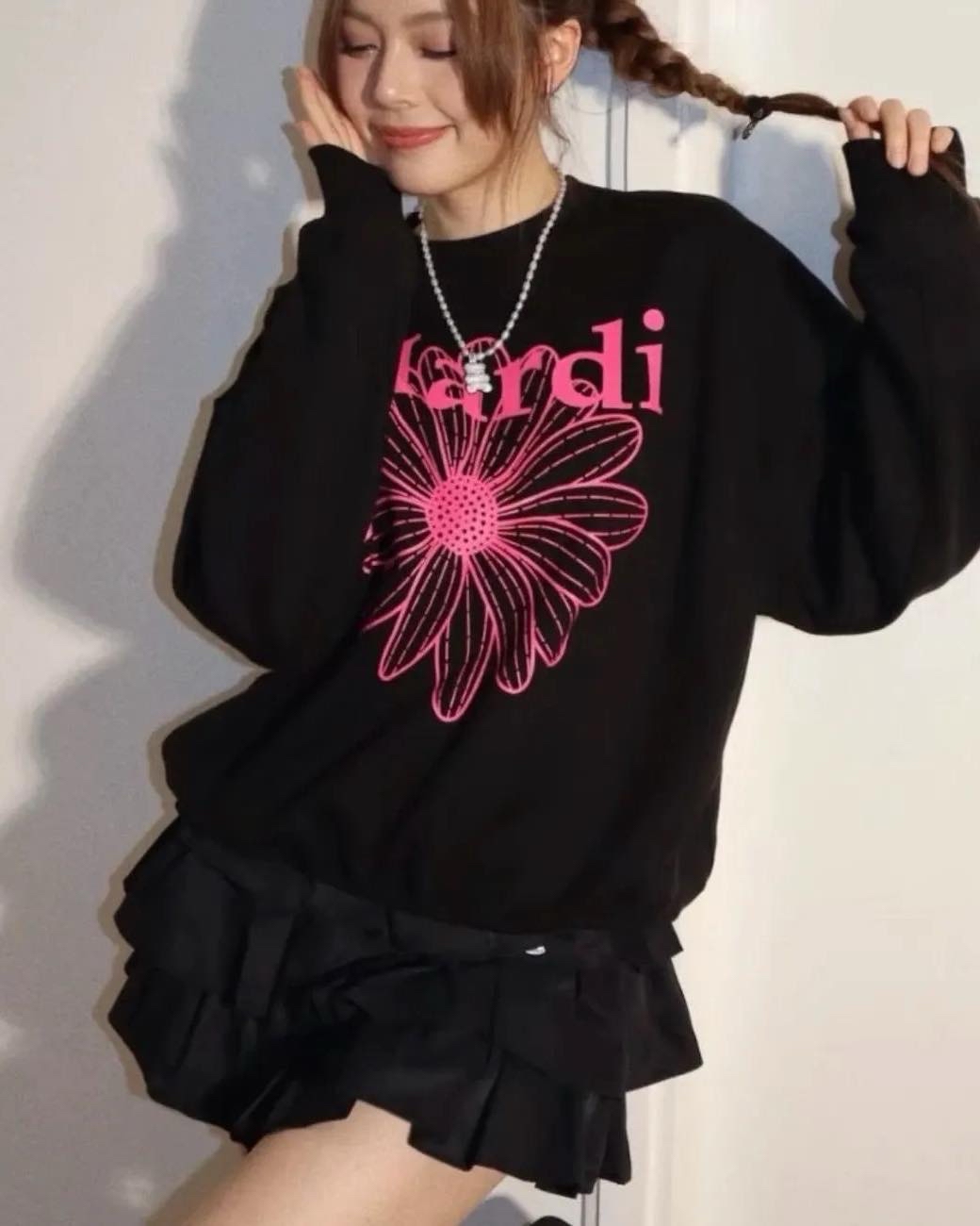 新色韓款花花大人Hoodies