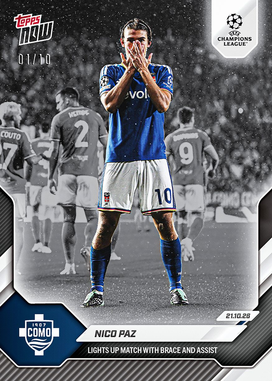Nico Paz - 2026-27 UCL Topps NOW® #41 歐聯兩球一助攻【團購】
