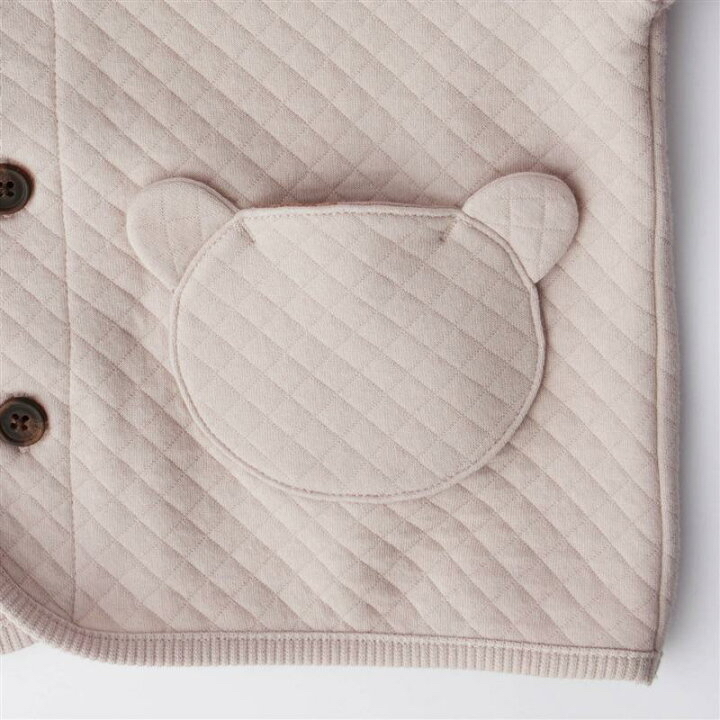 🇯🇵預訂 日本直送🇯🇵兩色小熊口袋針織絎縫開襟外套