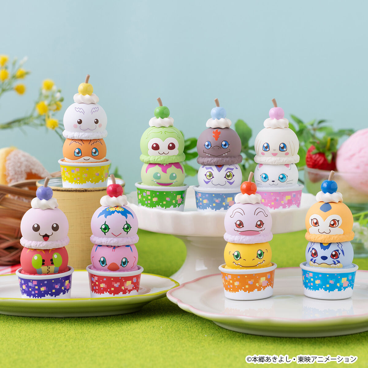 (預訂訂金 $200) (總價 $430) MegaHouse Tsumichen Digimon Adventure 數碼暴龍 雪糕造型公仔 (原盒8盒) (1套8款) (行版)