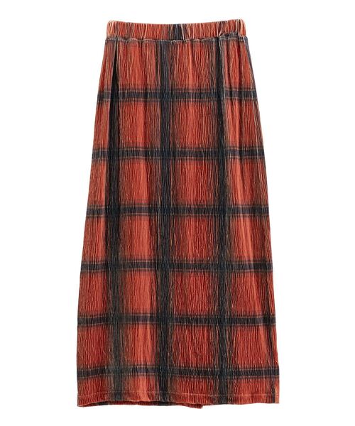 絲絨格紋直身裙