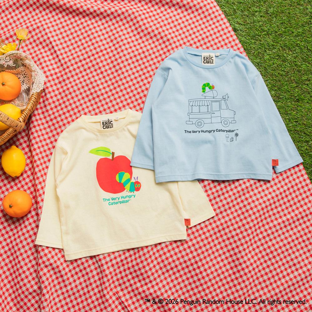 🆕【⭐ 訂購⭐】🇯🇵日本直送 #TheVeryHungryCaterpillar 繪本印花 純棉 長袖T恤［2款選］🌀[ELHA-0090][260924]
