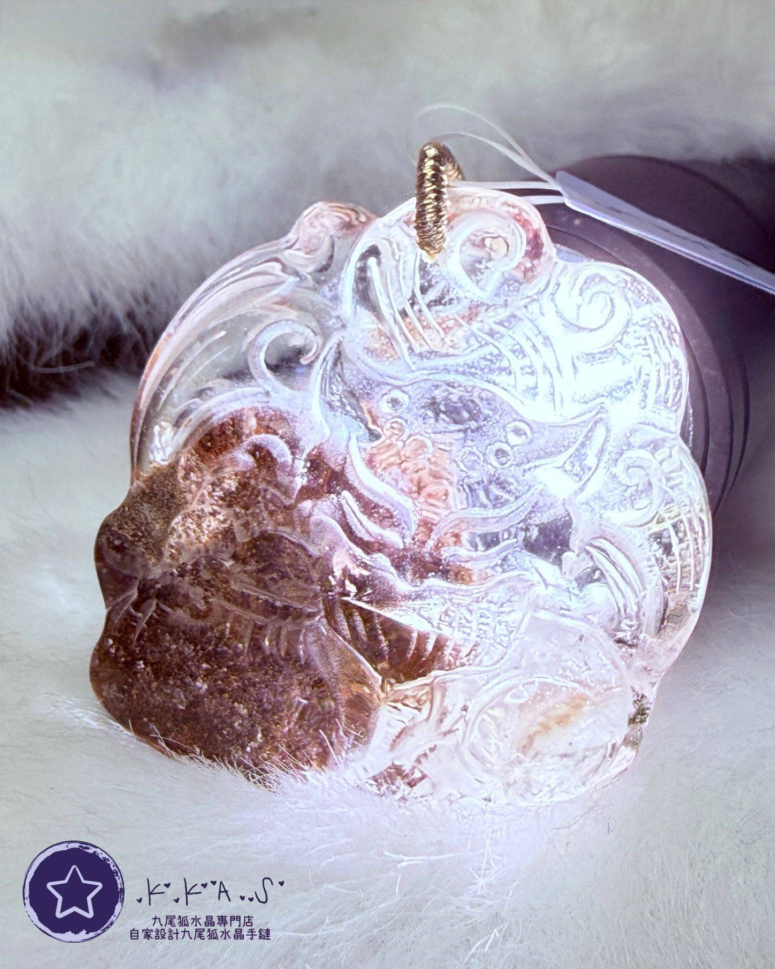 K00112 幽靈 錢袋狐 - 吊墜/手牌兩用款