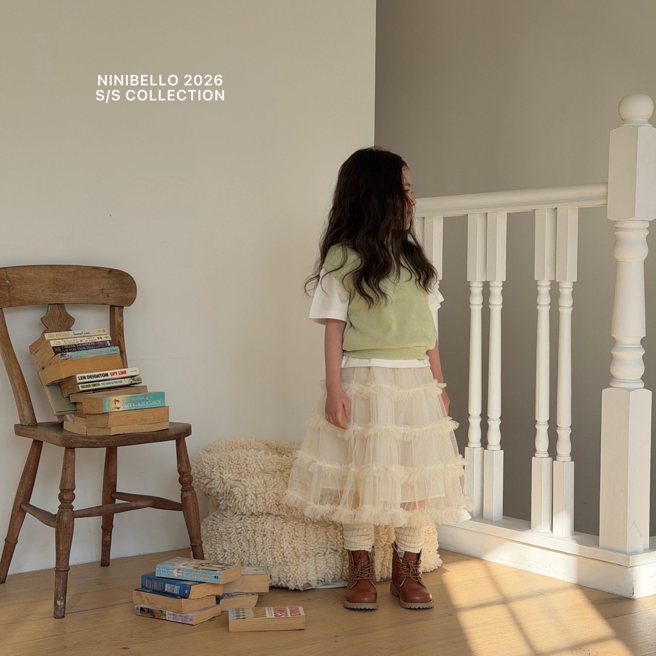 Ninibello | cake skirt (Ivory/Pink M100-110)