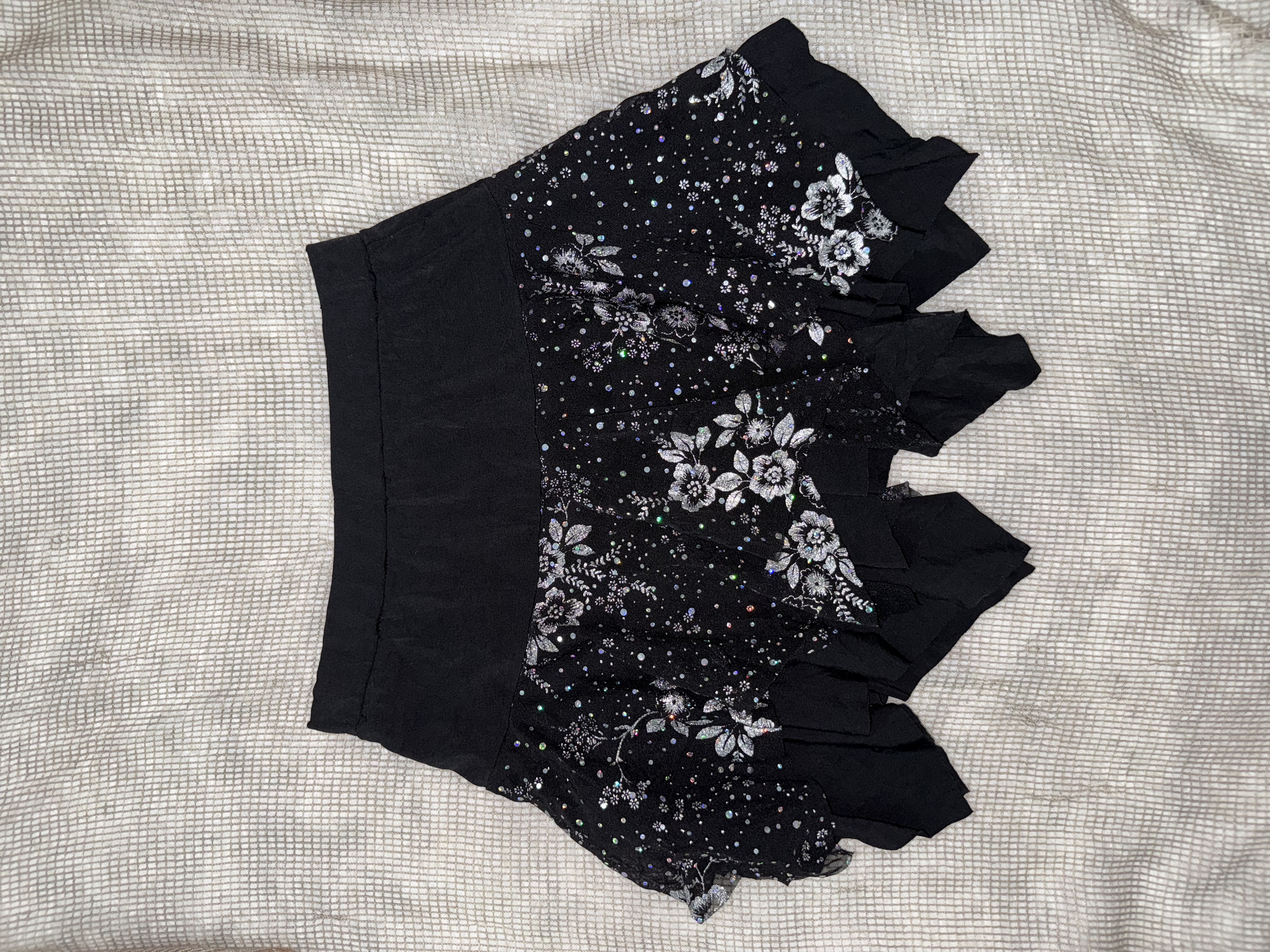 Sparkling Petal Handkerchief Skirt