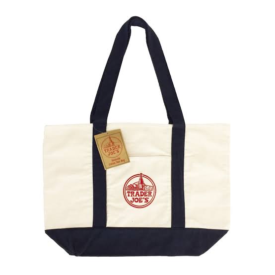 Trader Joe's Reusable Cotton Large Tote Bag (Heavy Duty)