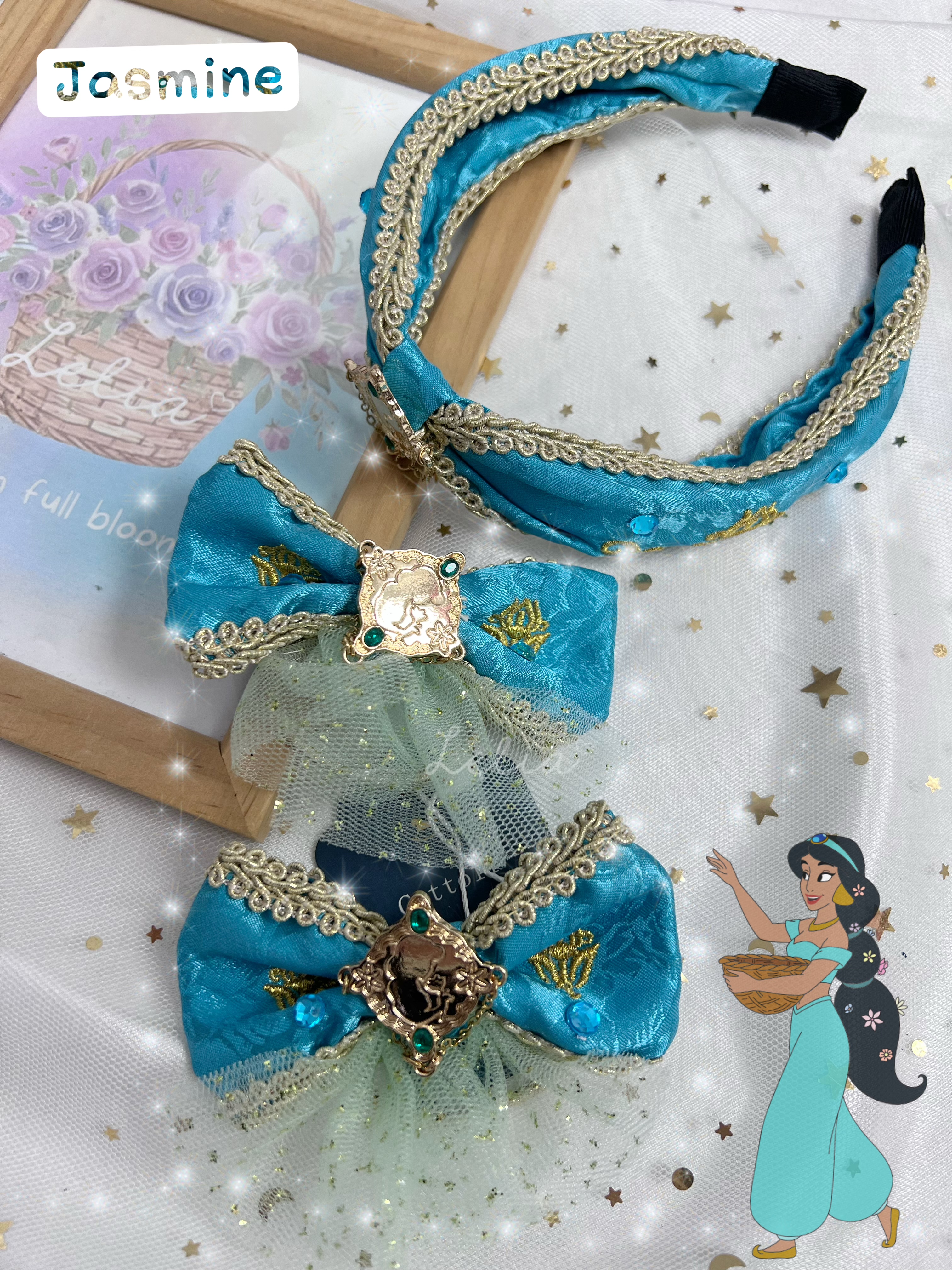 ▫️現貨▫️多款公主頭飾套裝Elsa/Anna/Jasmine/Belle/Rapunzel