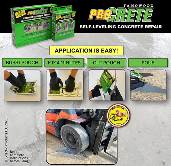 ProCRETE Premium Concrete Repair – SELF LEVELING 高級混凝土修補劑 – 自流平