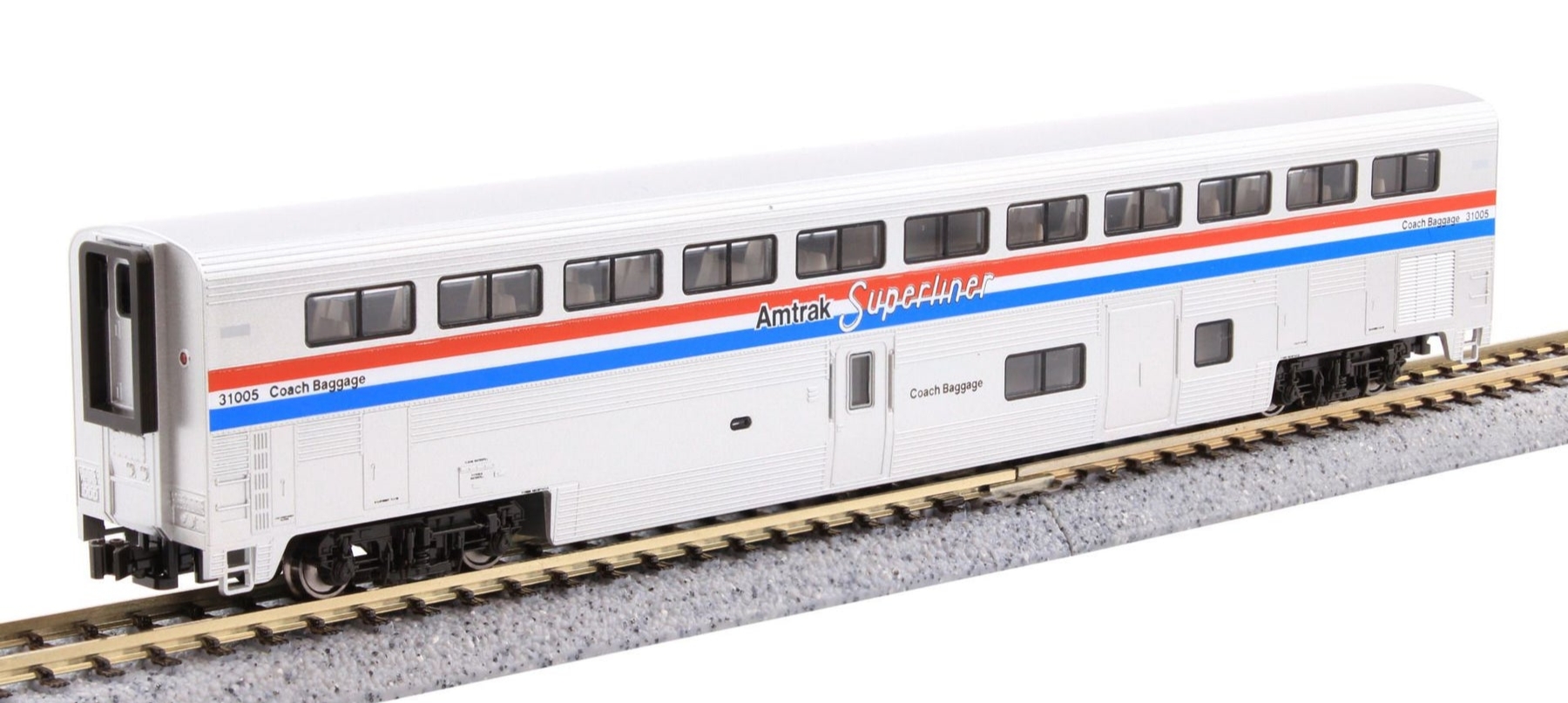 Kato 美鐵 Amtrak® F40PH 柴油機車與 Superliner® Phase III 雙層客車 4 輛組（預裝 DCC 數碼音效版）