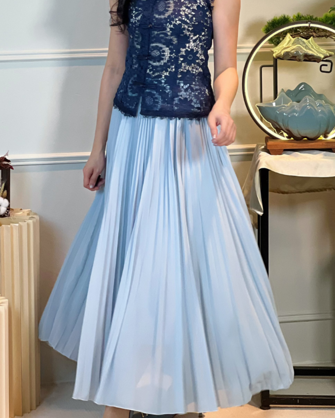 5104 Quintina Pleated A Line Skirt 