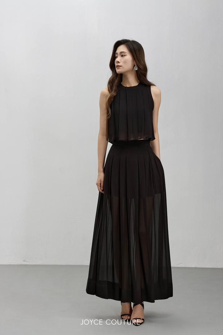 轻盈且优雅半长裙 S0150