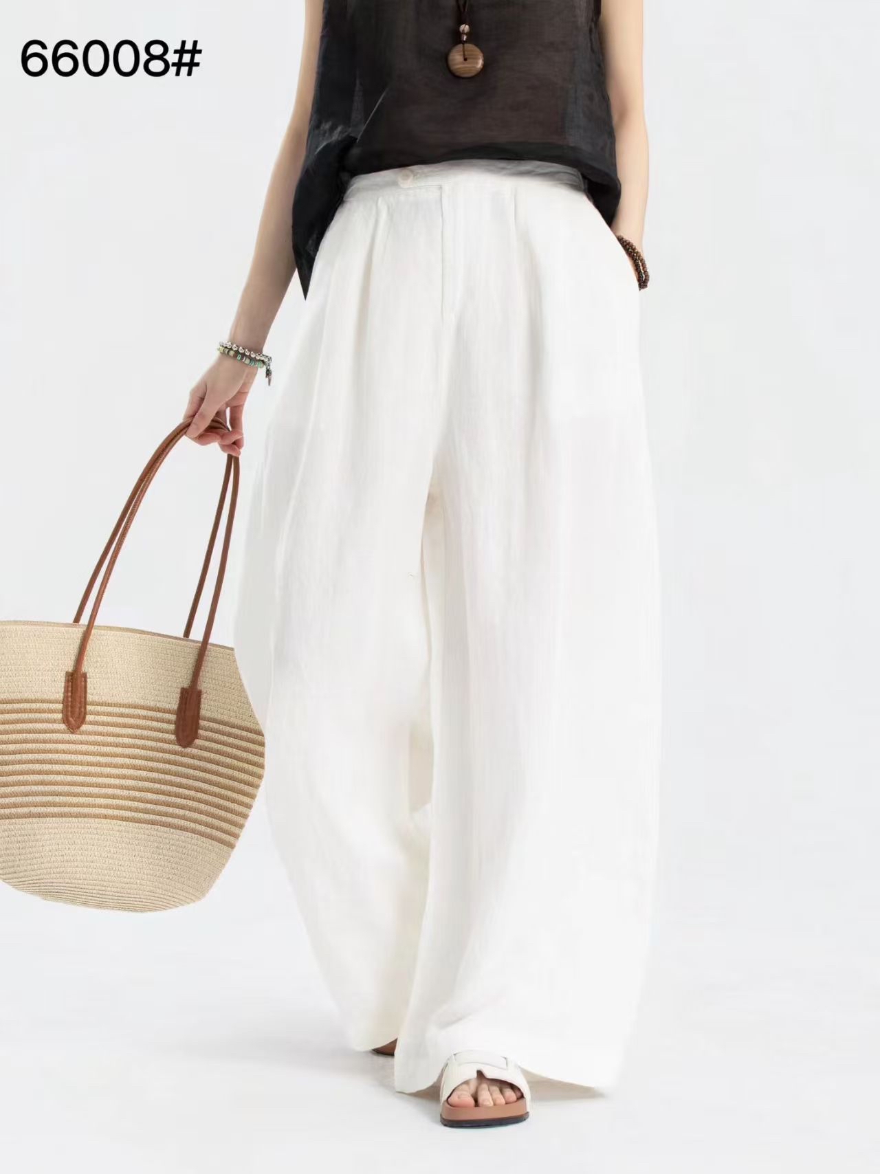 韓國棉麻褲 M439 03Lai07250