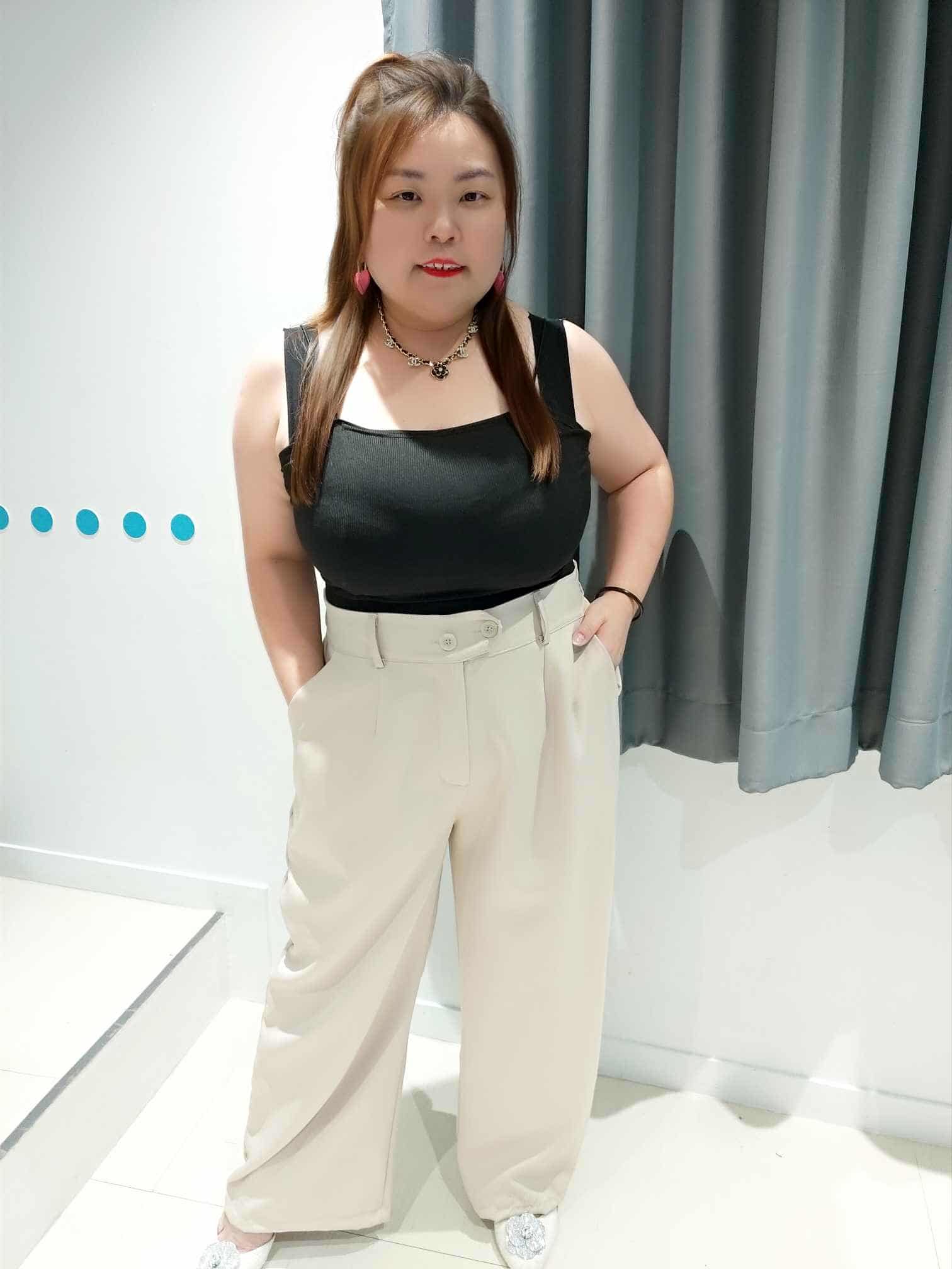 DSB02 西装款设计直筒长裤