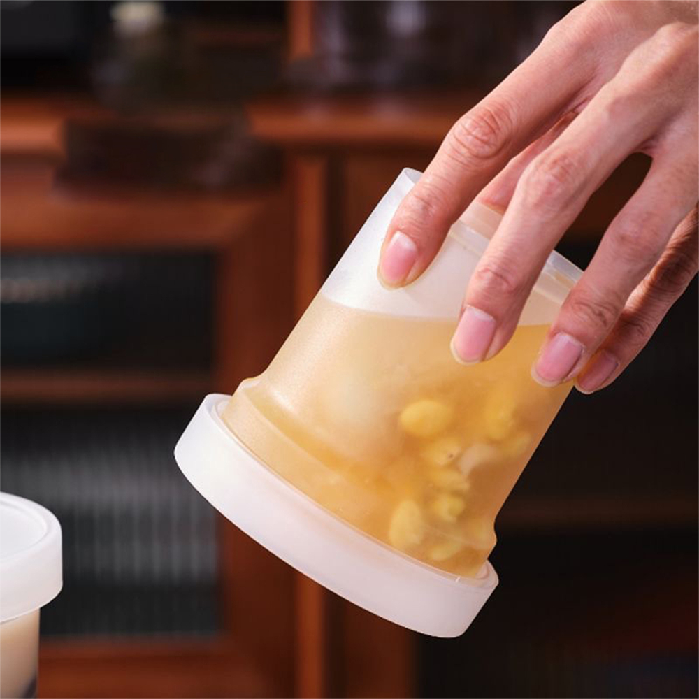 5個裝 透明圓形食物密封罐 帶蓋甜品杯 糖水杯 野餐杯外賣盒 奶茶杯 PARTY甜品包裝食物盒 布丁杯 塑膠保鮮盒 儲物密封盒 飲品杯[平行進口] HK1053