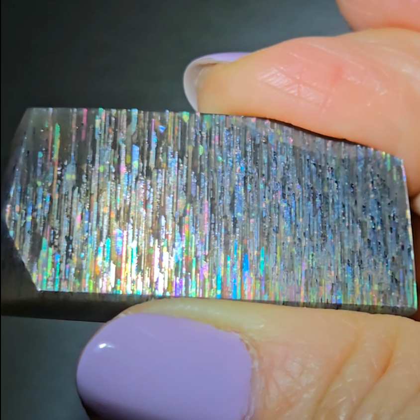 Rainbow meteor shower sunstone from Tanzania - SM95