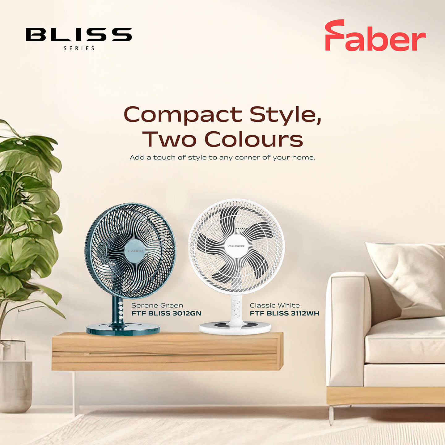 Faber 16" Bliss Table Fan FTF 3116WH