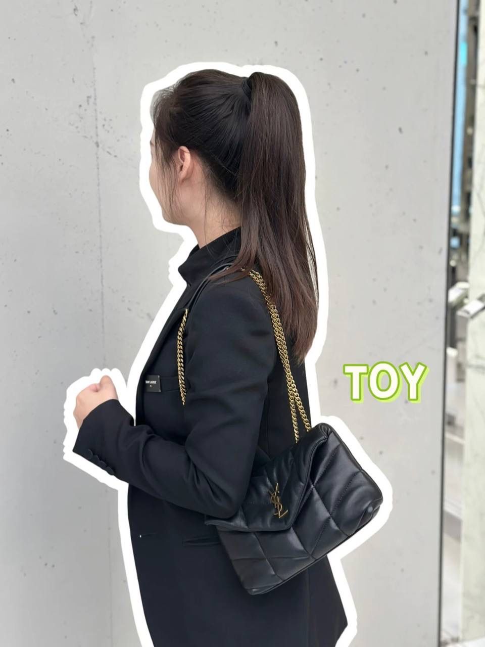 圣罗兰 YSL Puffer 小号/Toy 黑色皮革链条包