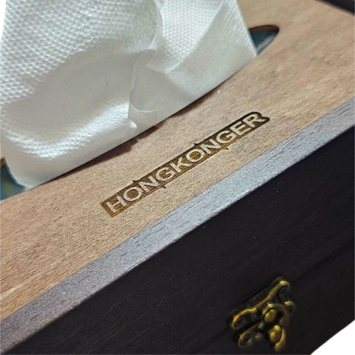 HONGKONGER 實木復古風格紙巾盒