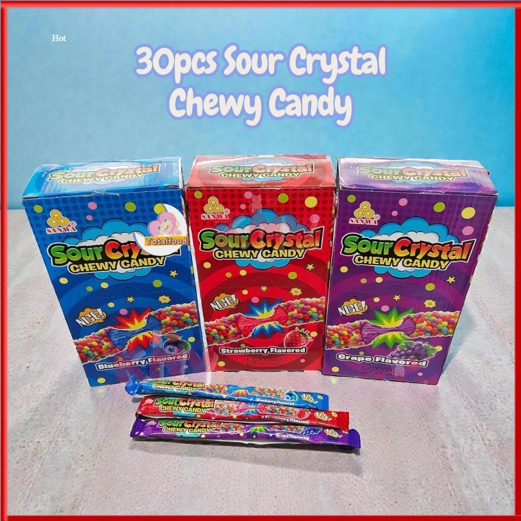 30pcs Sanwa Sour Crystal Chewy Candy (crispy candy with chewy candy)