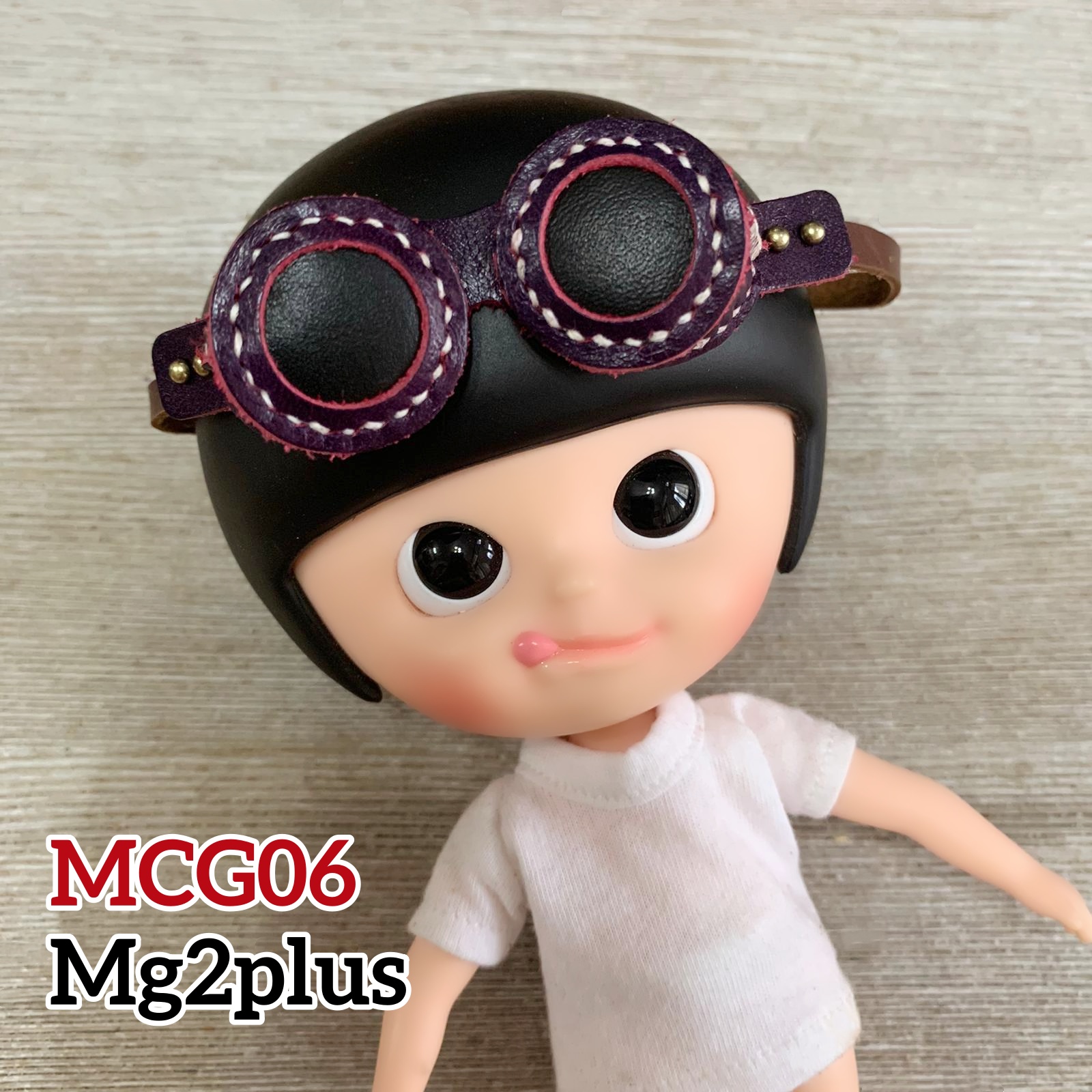 【MG2Plus】(18.5cm - 22cm Doll Head) 真皮手作蒸汽朋克風格眼罩 Handmade leather steampunk eye mask 