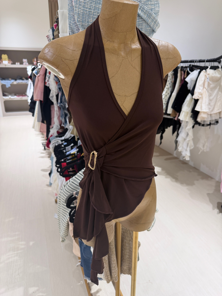 性感挂薄V领小背心