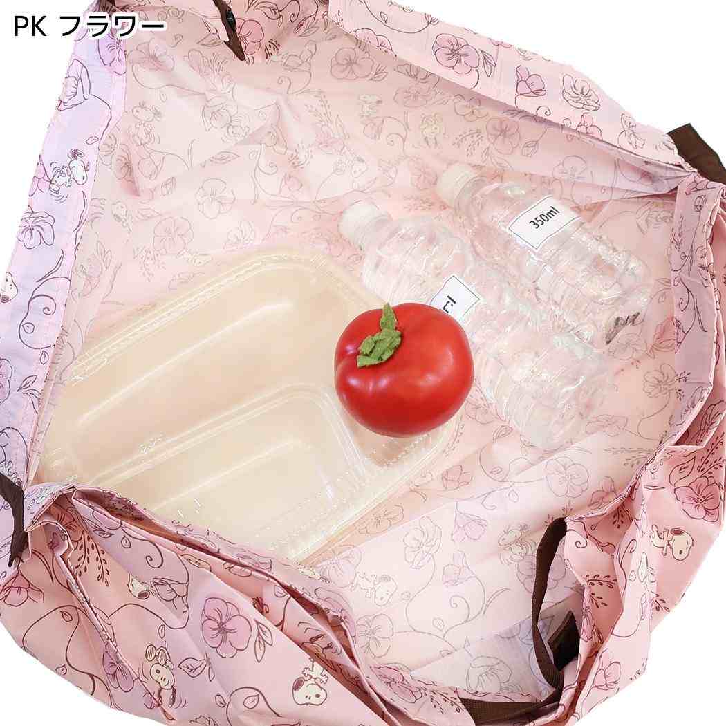 現貨｜Snoopy 日本 Shupatto Compact Bag 可摺 環保袋 M Size (花朵圖案 SPZ-4367)