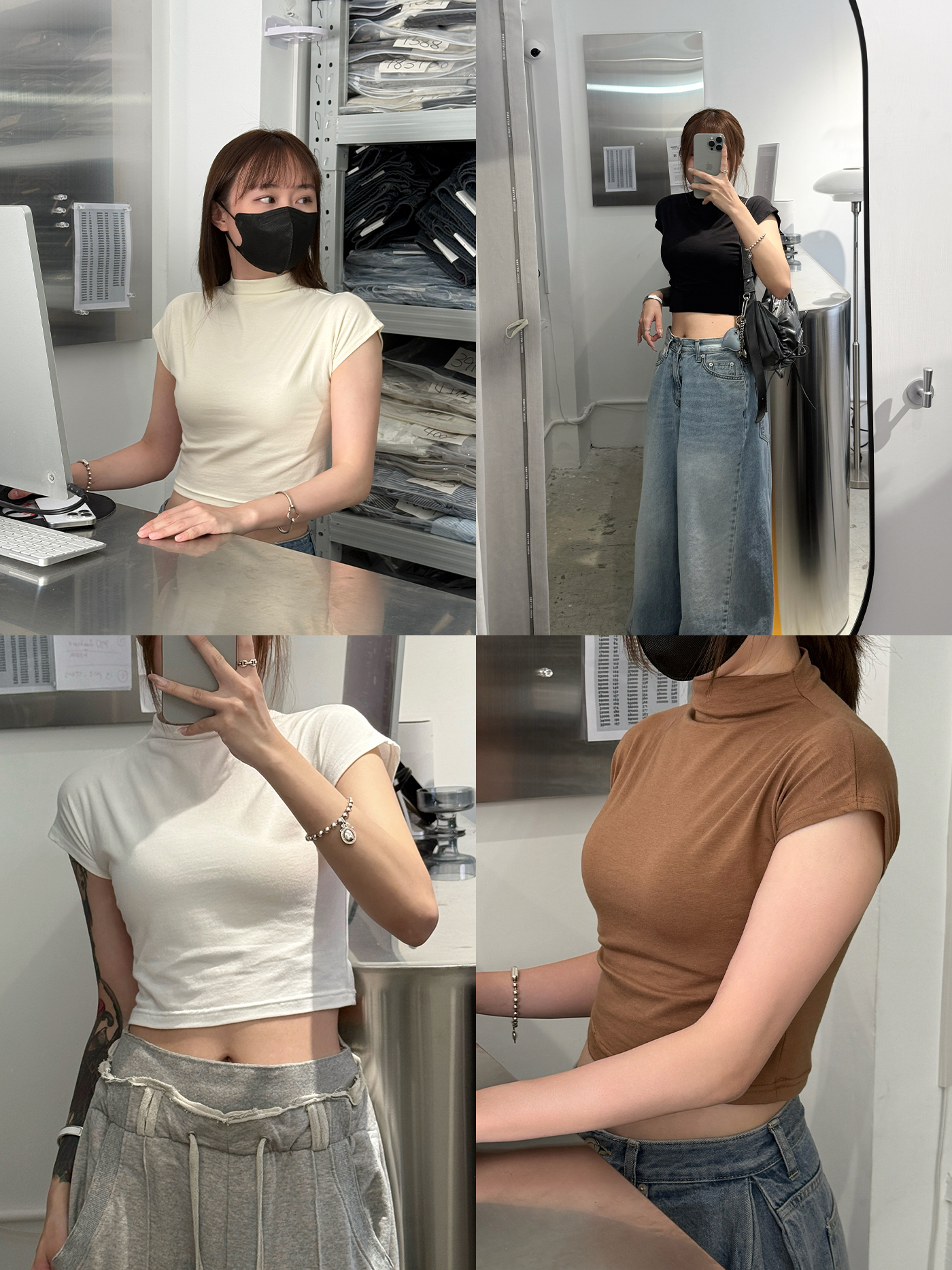 推爆🔥𝐂𝐫𝐨𝐩𝐩𝐞𝐝 𝐡𝐢𝐠𝐡 𝐧𝐞𝐜𝐤 𝐜𝐚𝐩 𝐬𝐥𝐞𝐞𝐯𝐞 𝐭𝐨𝐩