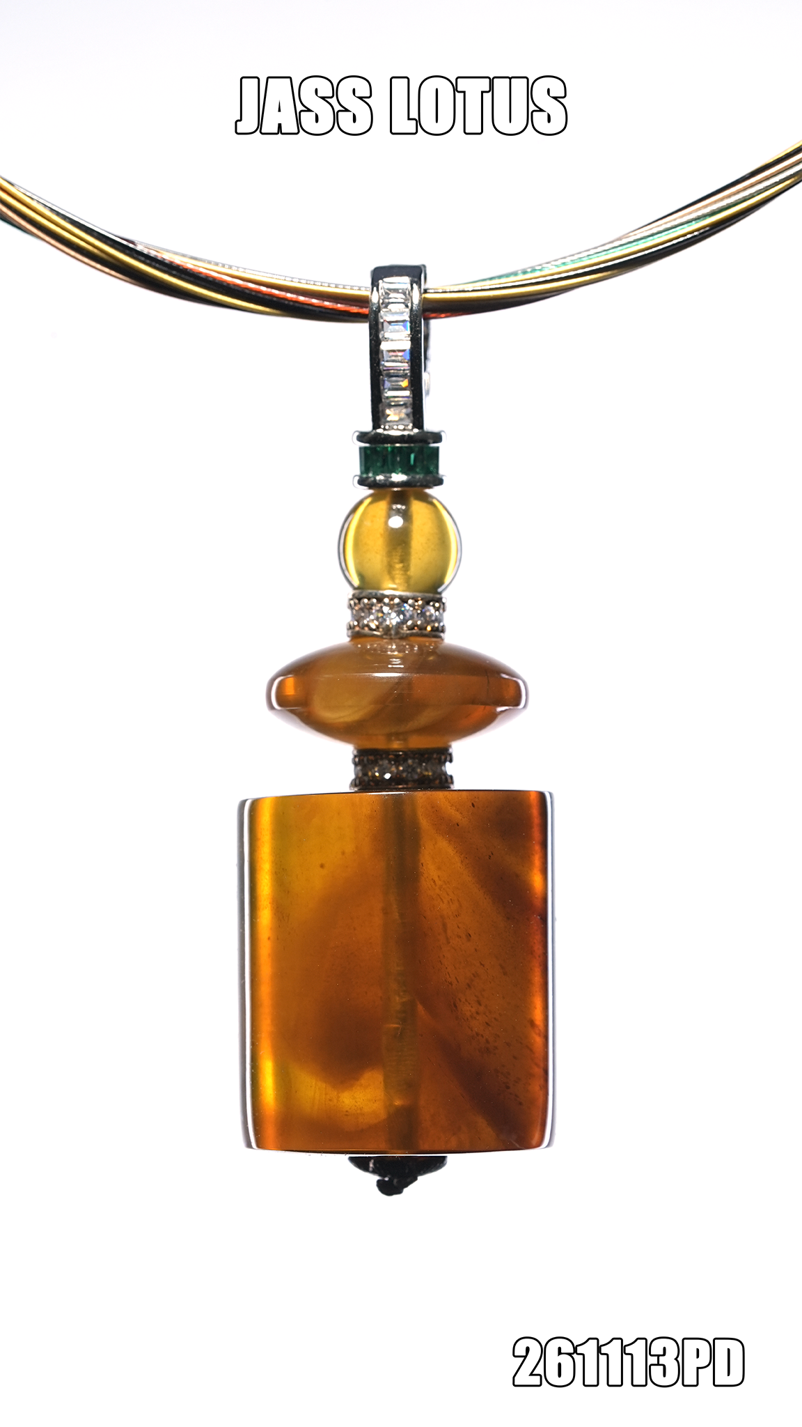 緬甸天然琥珀棕紅蜜珀圓柱形吊墜