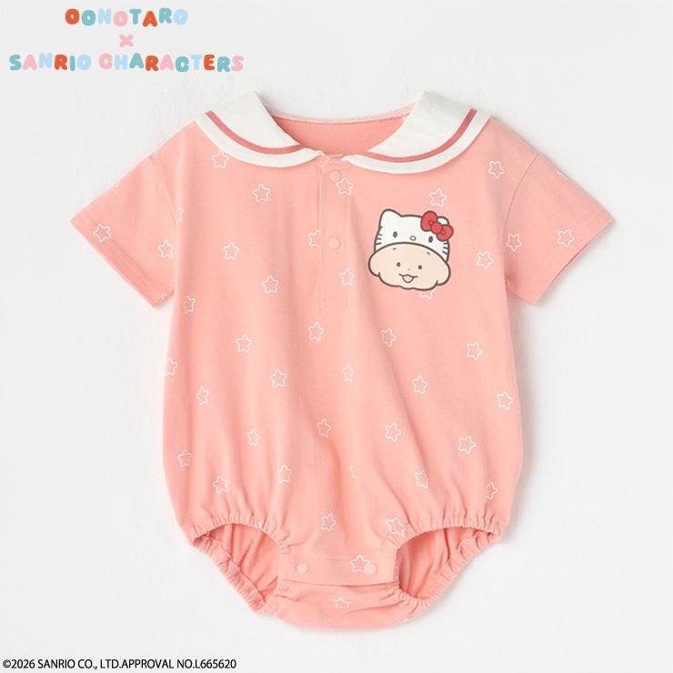 🇯🇵限量預訂 日本直送🇯🇵Oonotaro x Sanrio Hello Kitty人物印花翻領短袖包屁衣