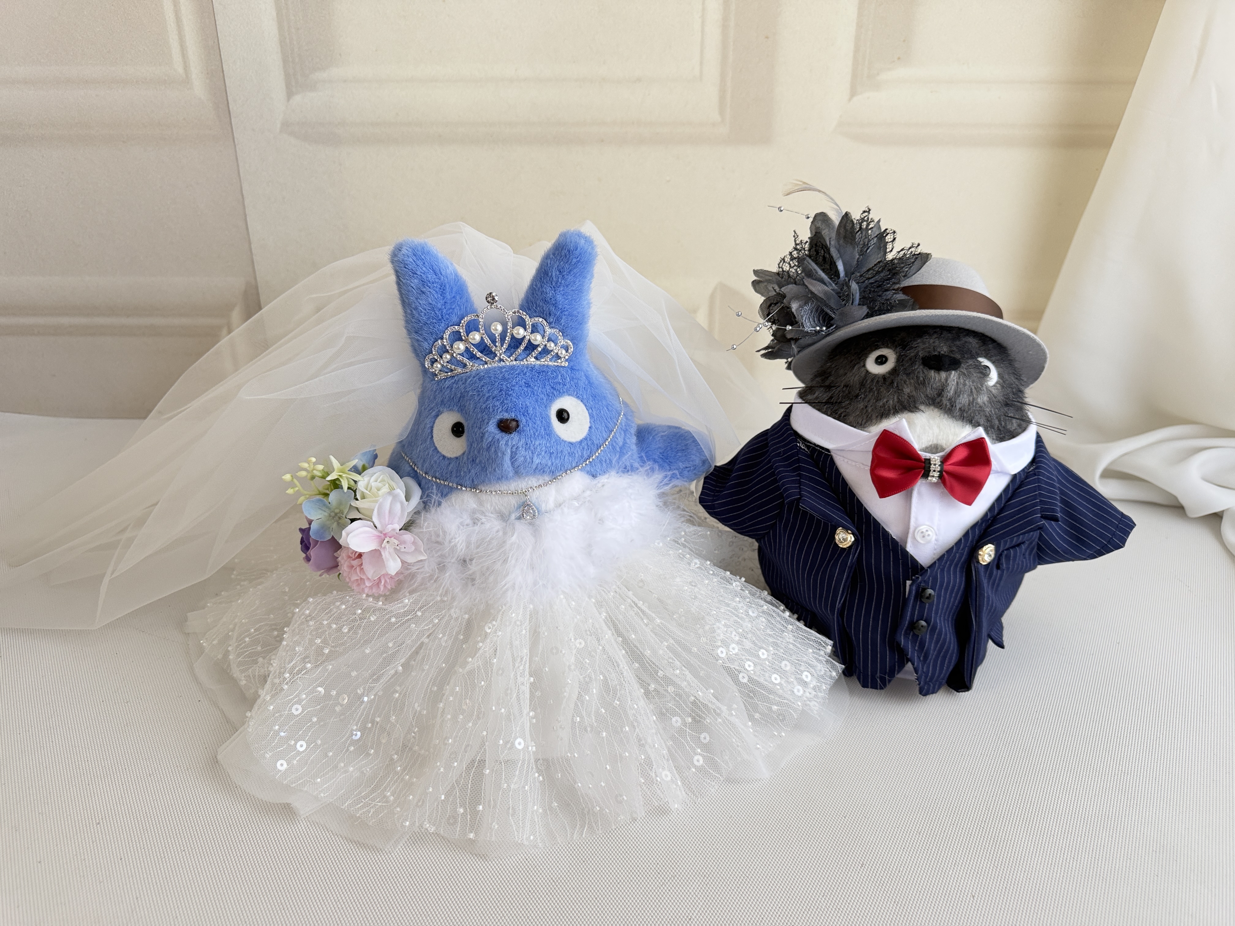 (非現貨)$1380✨Toto & Blue Bride｜龍貓婚禮公仔💍