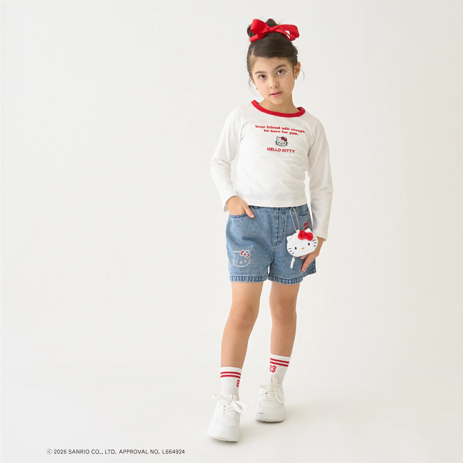 🆕【⭐訂購⭐】🌀🇯🇵 日本直送 #Sanrio 水鑽 刺繡 牛仔短褲  [3款選] 🌀 [ELFA-0122][260714]
