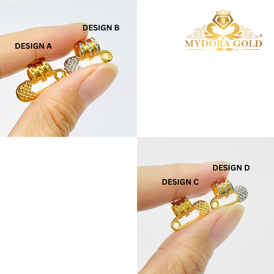 MYDORA Tube Bead Fesyen Safety Pin (5G) l EMAS 916/22K