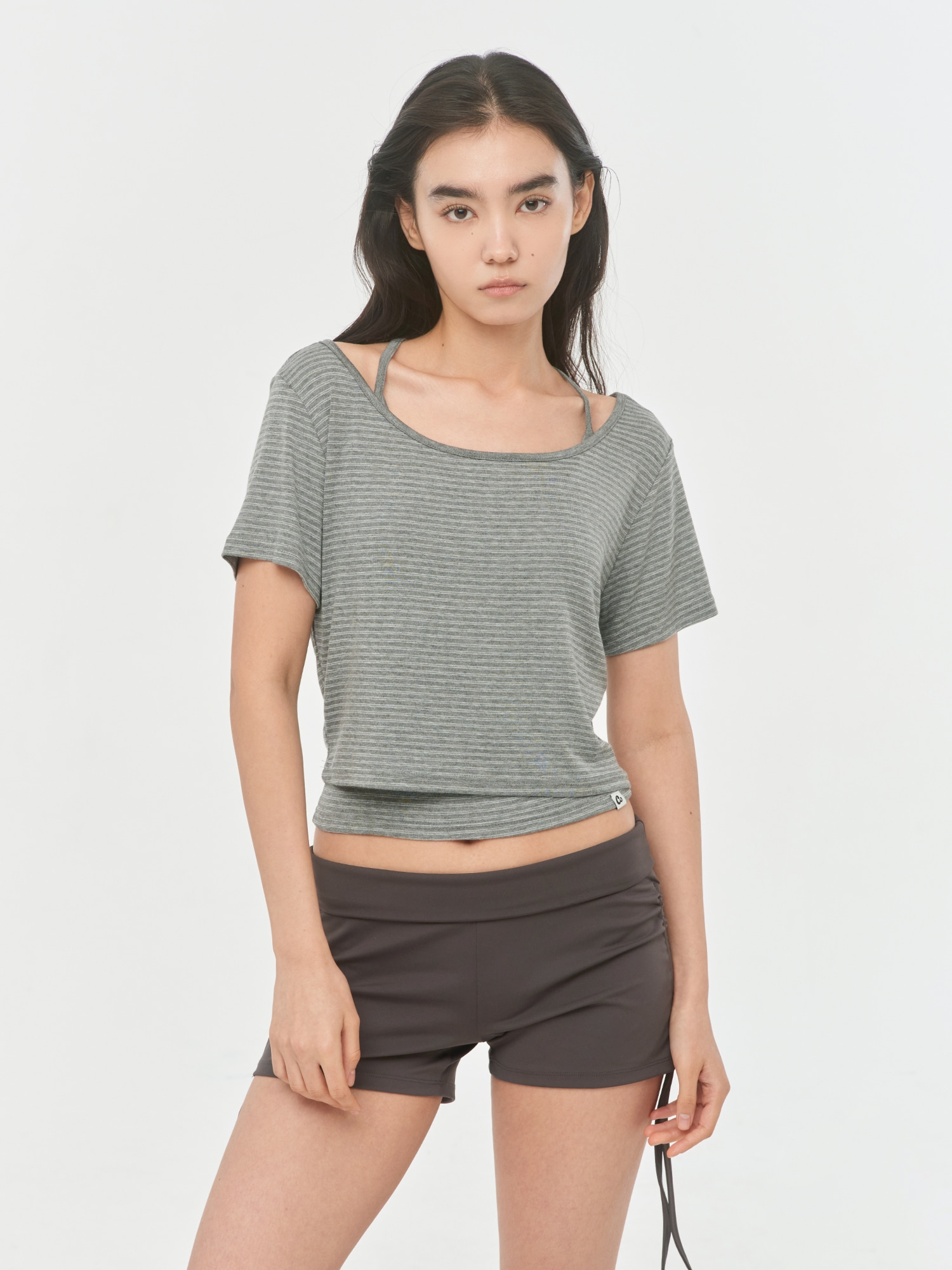 預購_Stripe Layered Sleeveless T-Shirt Set by Conch