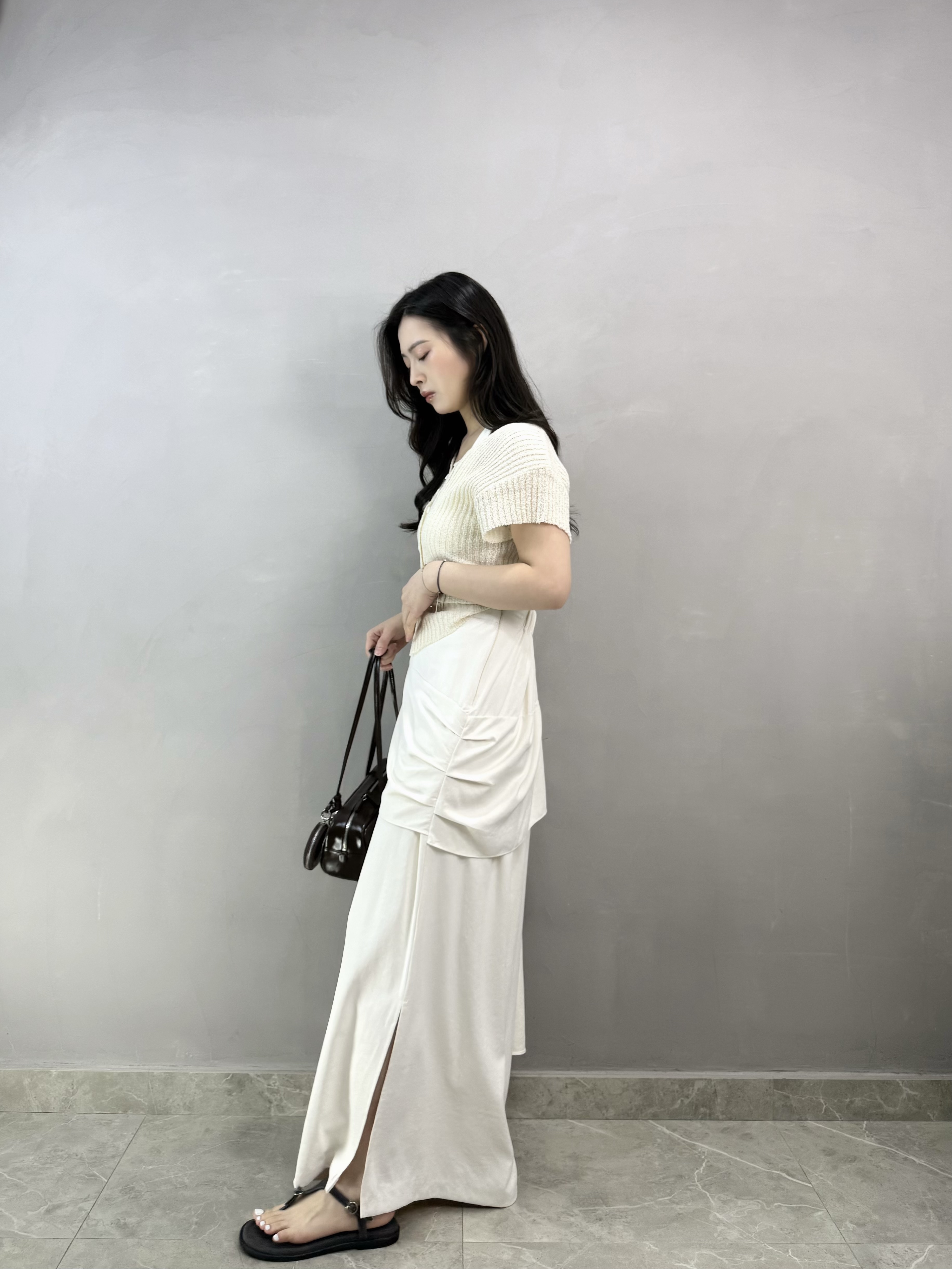 L77 設計感絲質裙