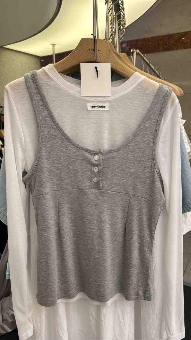 221188 背心tee set 內長袖 胸82 cm 長57cm