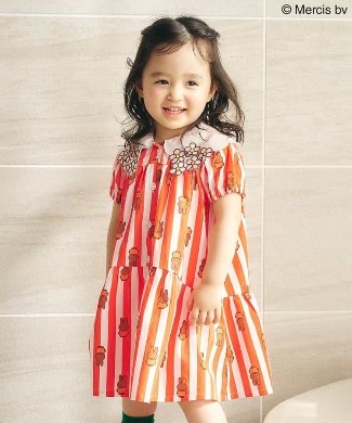 🇯🇵預訂 日本直送🇯🇵Apres les cours x Miffy系列兩色人物滿印條紋翻領連身裙