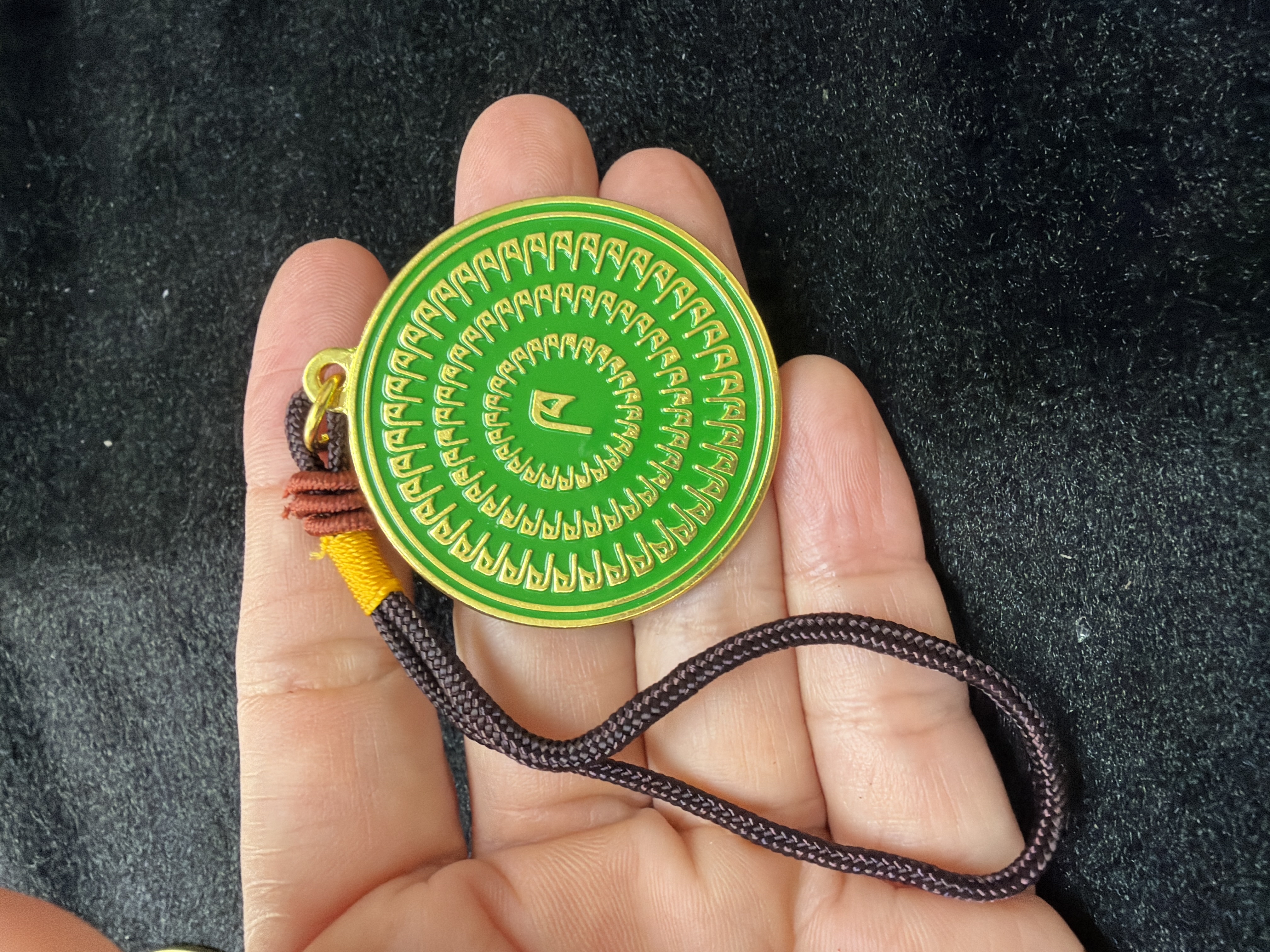 ཁཁཁཁཁ 藏傳回遮牌（綠）防是非、小人(4cm)