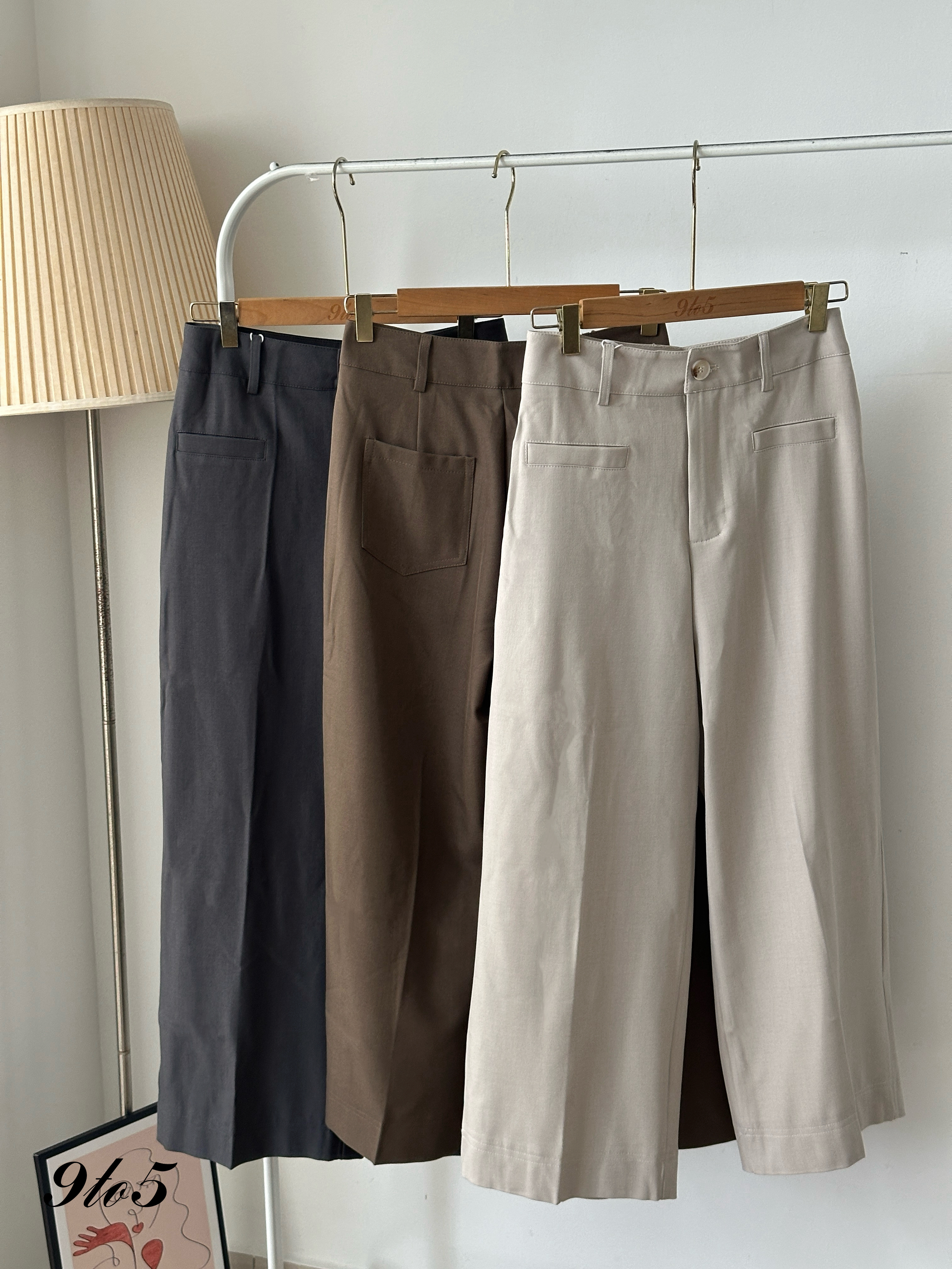 S1806 A Line Long Pants - 3 Colors 